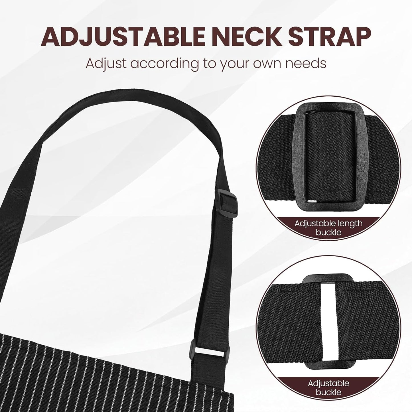 2 Pack Apron, Cooking Kitchen Aprons, Adjustable Bib Apron with 2 Pockets for Men Women Chef Apron