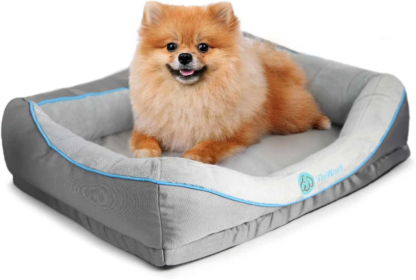 Orthopedic Dog Bed for Small Dogs,Waterproof Small Size Dog Sofa,Supportive Foam Pet Couch with Removable Cover,Non-Slip Bottom and Waterproof Lining,Machine Washable