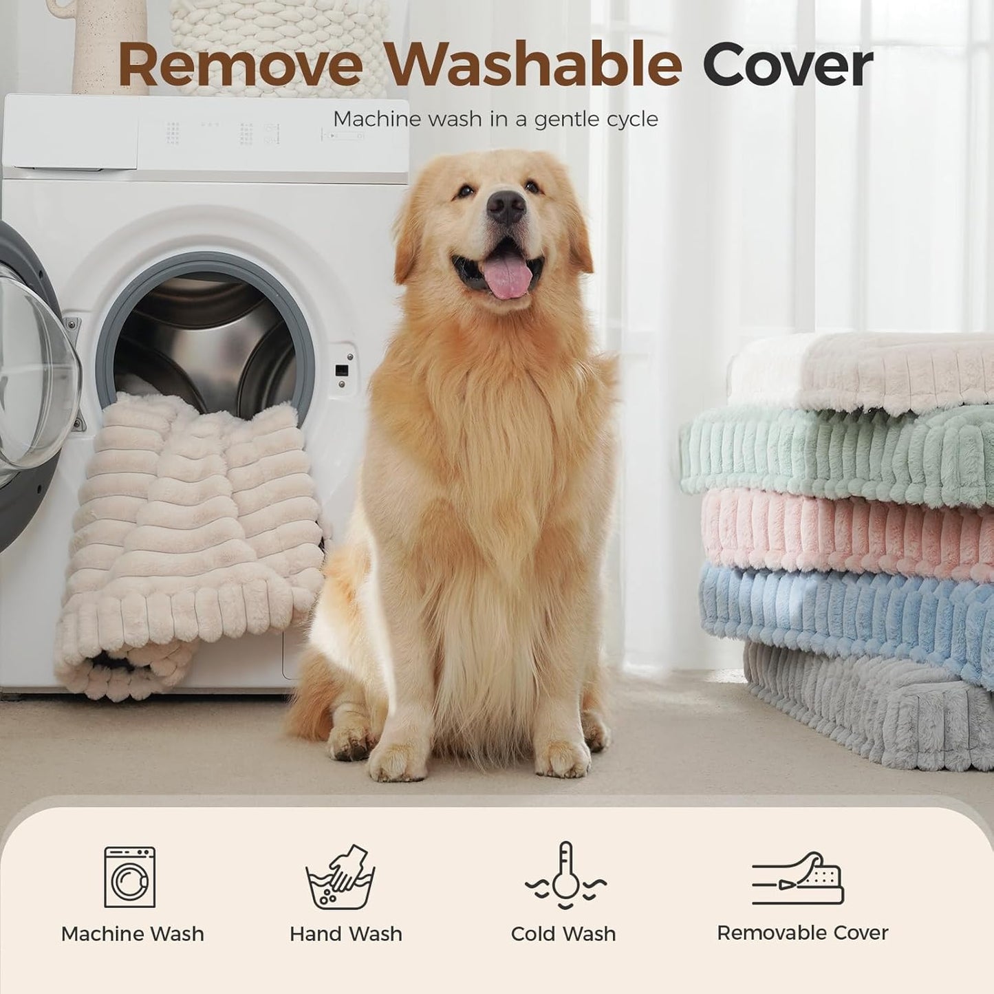 Orthopedic Dog Bed for Extra Large Dog, Waterproof Pet Bed,Non-Slip Bottom and Egg-Crate Foam with Removable Washable Cover Crate Bed,Pink,42"x30"x4"