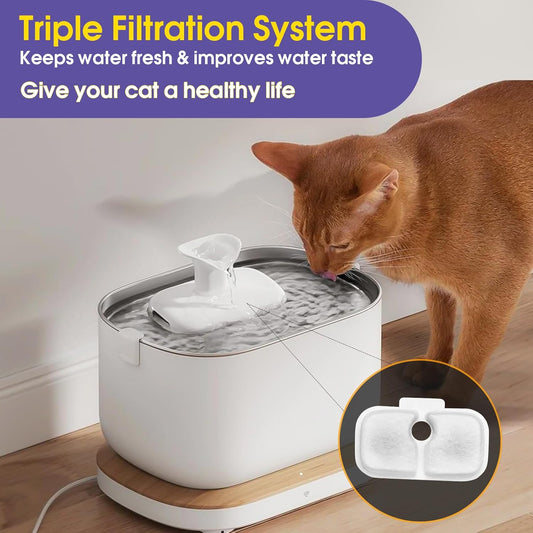 8 Cat Water Fountain Filter, Cat Water Fountain Filters Replacement for Petlibro Compatible with PLWF005 / PLWF105 / PLWF115 (8)