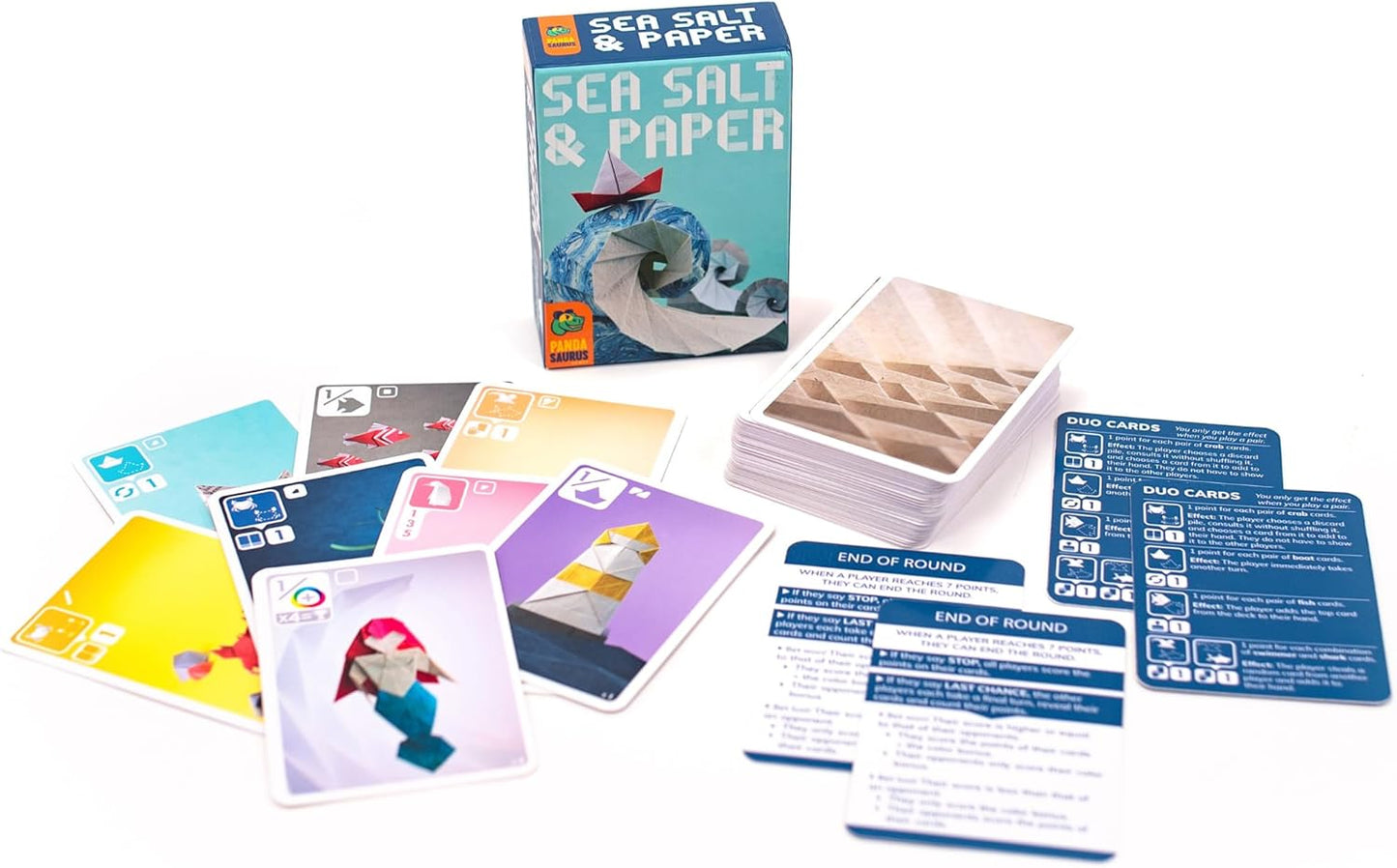 Pandasaurus Games Sea Salt and Paper Card Game - Ocean-Themed Strategy Game, Fast-Paced and Tactical, Fun Family Game for Kids and Adults, Ages 8+, 2-4 Players, 30-45 Minute Playtime