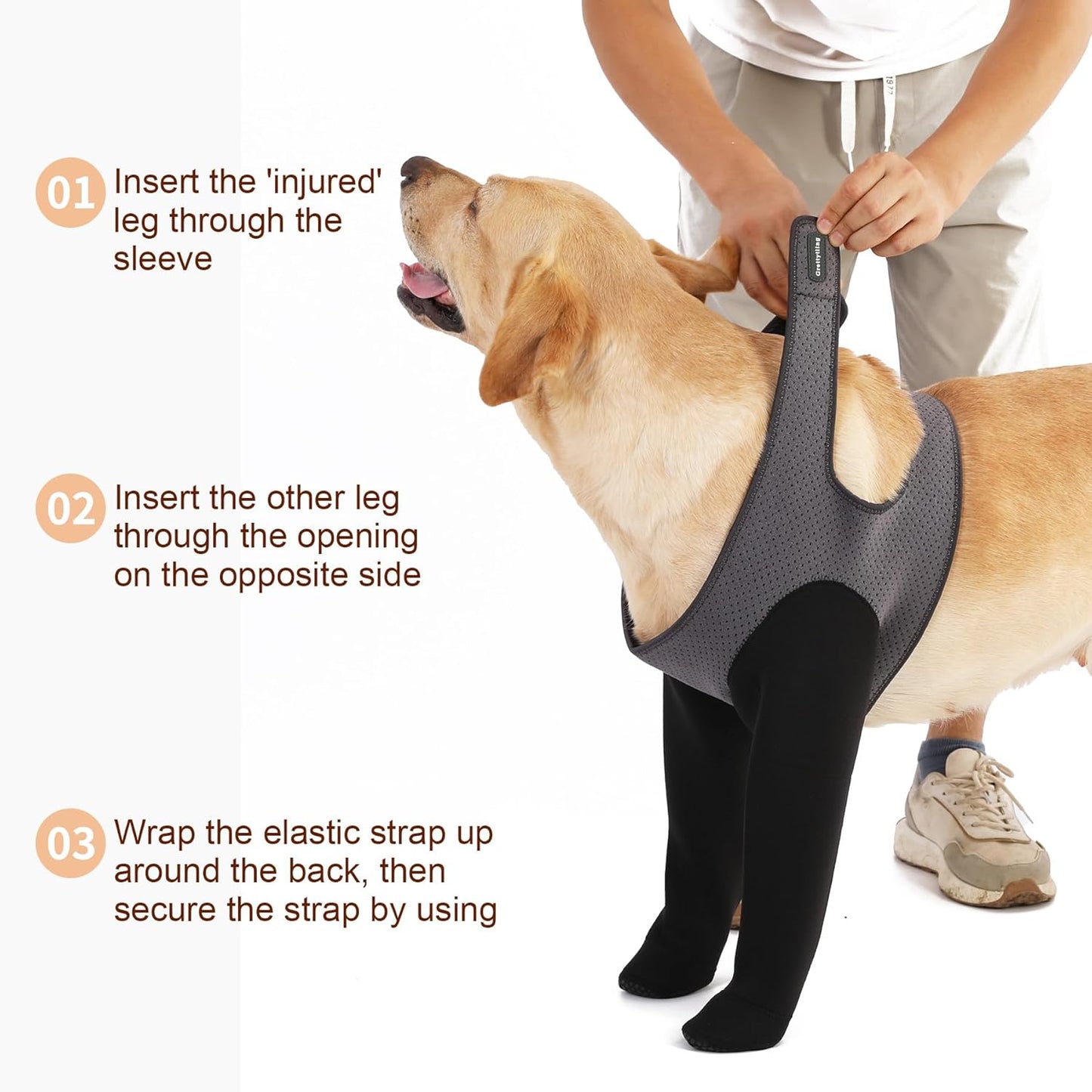 Dog Socks to Prevent Licking Paws ，Breathable Leg Sleeve to Stop Licking and Biting,Firm and Secure Protect Wounds Dog Recovery Sleeve Socks (2XLarge-Gray)