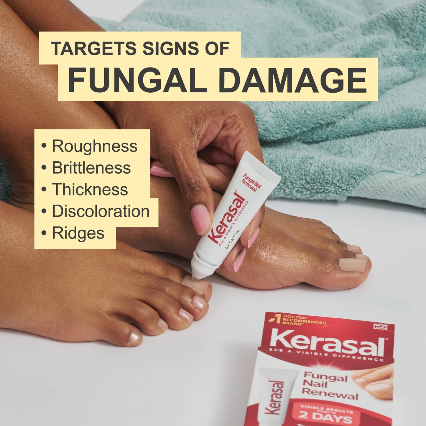 Kerasal Nail Fungus Extra Strength | Restorative Nail Repair for Damaged Nails, 0.33 fl oz (Packaging May Vary)