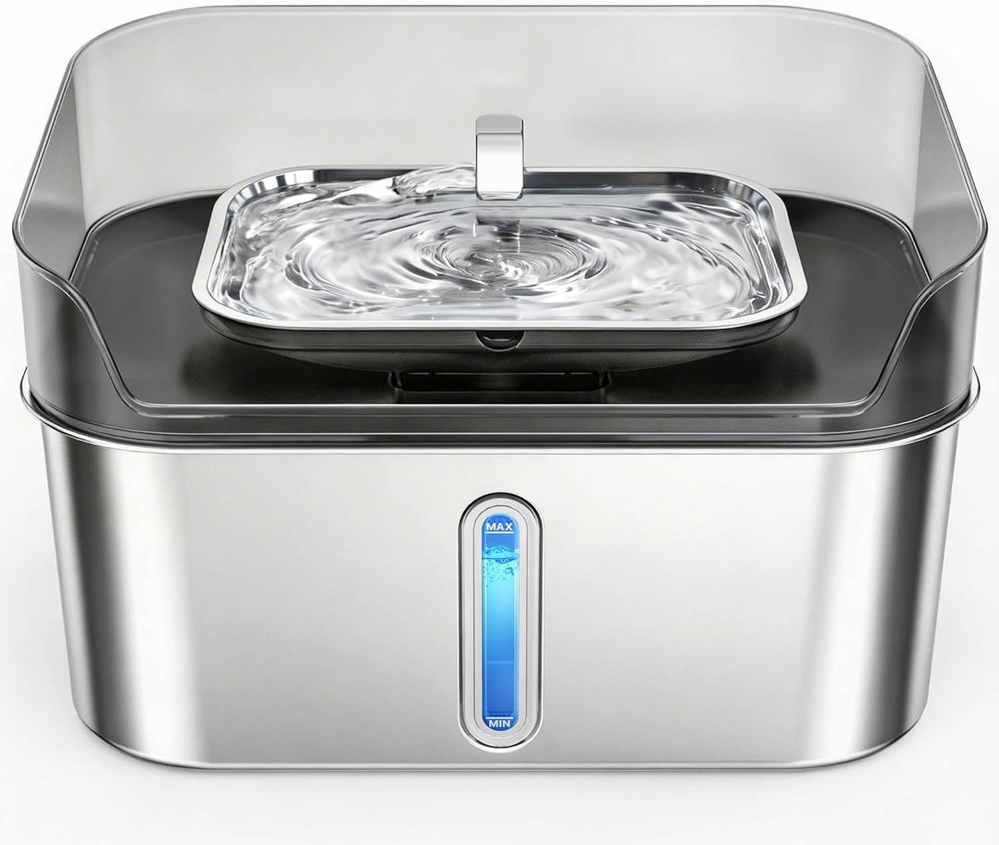 No Spill Dog Water Fountain Stainless Steel for Large Dogs, 8L/2.1Gal Ultra Quiet Pet Water Fountain for Cats Dogs Indoor, Automatic Dog Water Bowl Dispenser