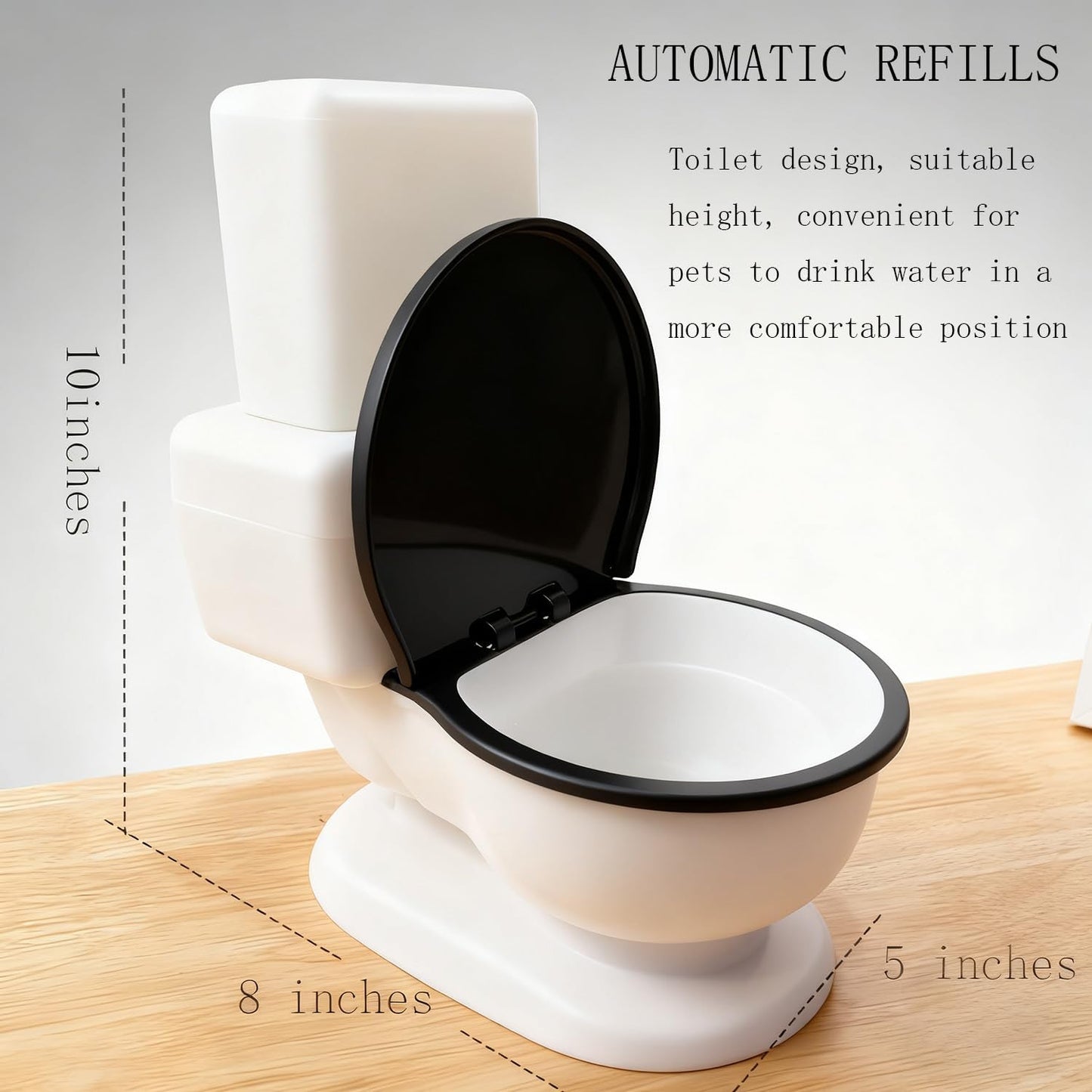 Cat Water Dispenser,Funny Toilet Shaped Pet Gravity Bowl, Automatic Flow No Electricity Needed with Healthy Pets Water Station for Cats and Small/Medium Dog