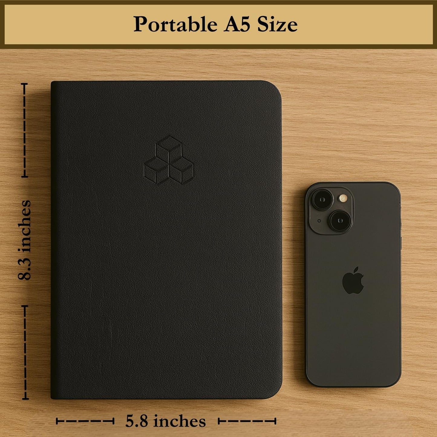 Time Blocking and ADHD Planner by Refine Days. 180 Undated Pages, To Do List, Hourly Schedule, Daily and Monthly Agenda. Time Management & Productivity Notebook. A5 (Black)