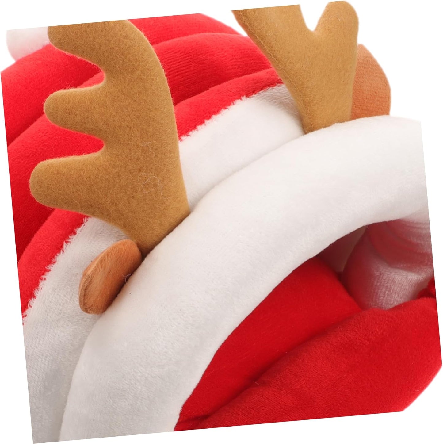 PRETYZOOM Christmas Deer Shape Hamster Hideout Cozy Nest for Small Animals for Chinchillas Hamsters Fun Warm Sleeping Place Space-Saving Design Holiday
