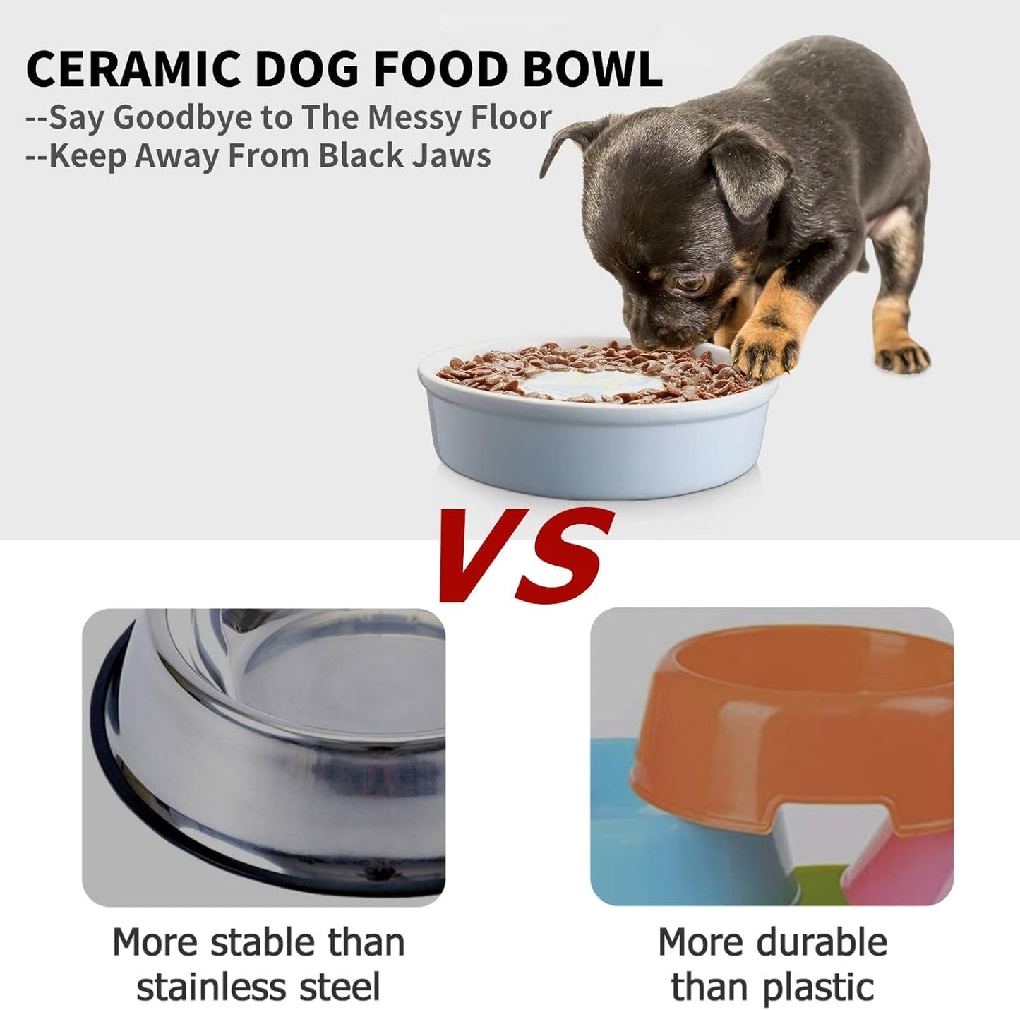 Y YHY Slow Feeder Dog Bowls, Ceramic Dog Bowls for Dry and Wet Food, Non-Slip Slow Dog Bowls for Small and Medium Dogs, Slow Feeder for Cats and Dogs, 21 oz - 2 Cup