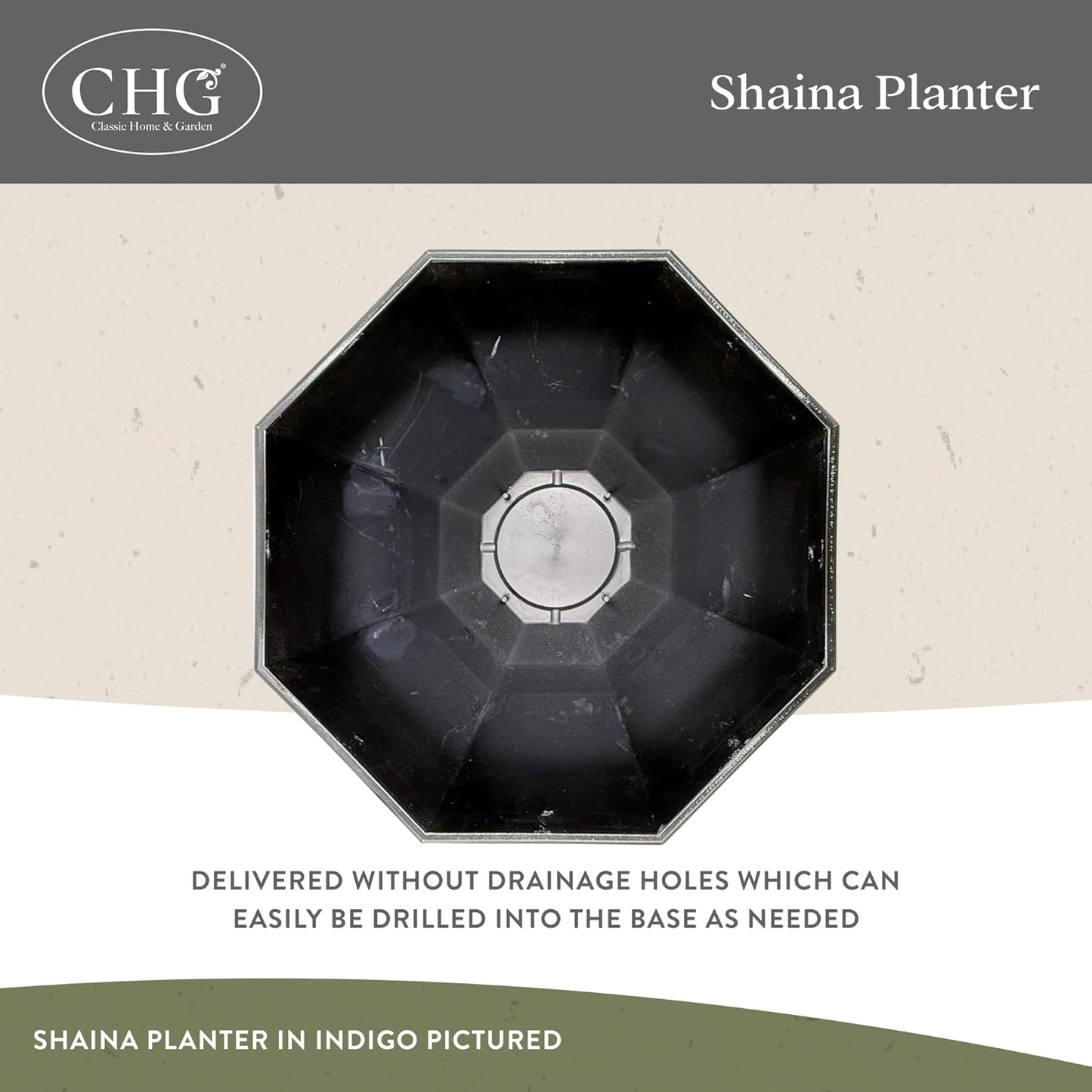 Classic Home and Garden Shaina Planting Pots - Lightweight Indoor & Outdoor Plant Pots - UV-Resistant Resin Flower Pots - Pot Planters for Flowers & Herbs (15” Weathered Copper)