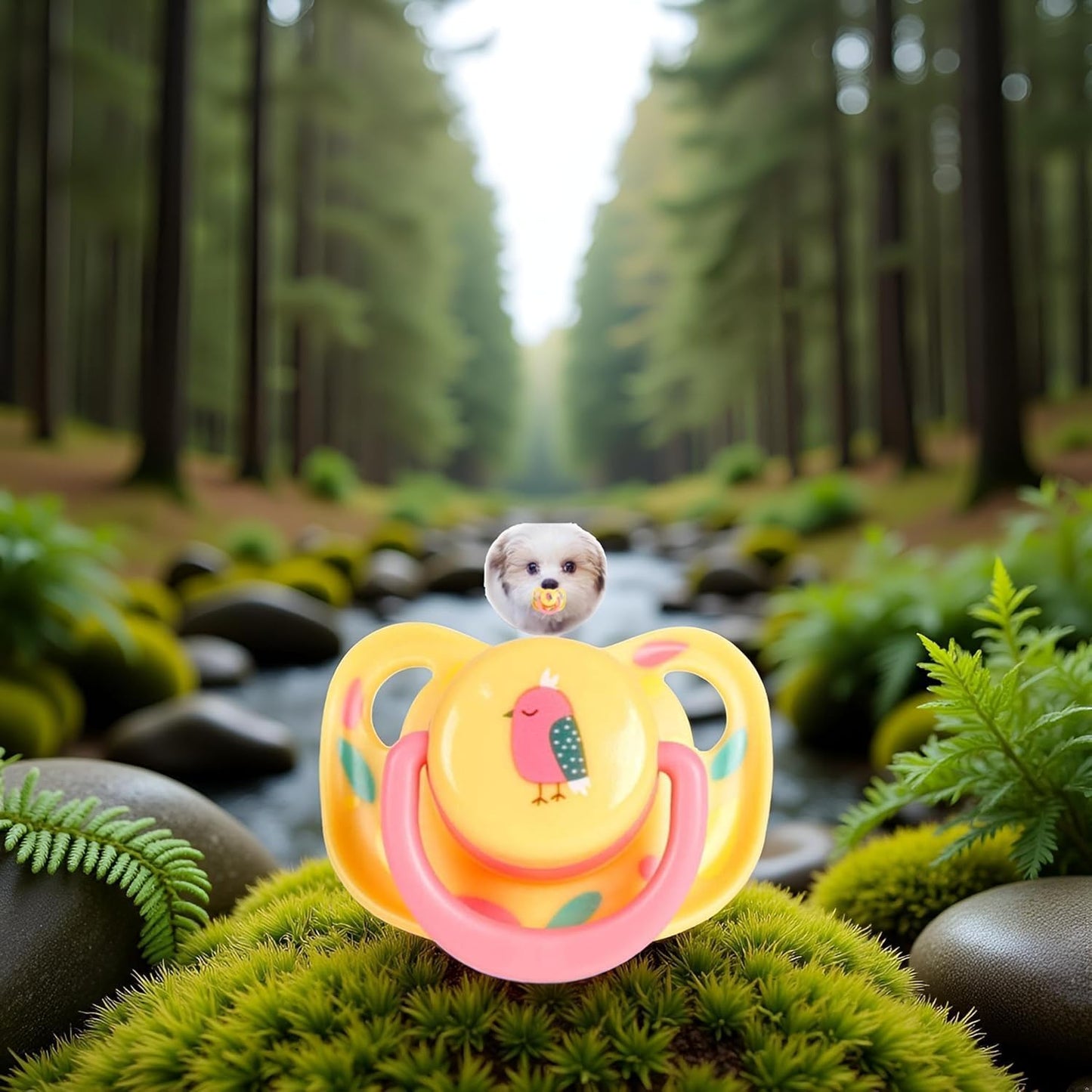 Pet Silicone Calming Pacifier, Dog Pacifiers for Small Dogs, Kitten Pacifiers, Puppy Teething Toys and Cat Chew Toys, Essential Pet Supplies, Puppy Essentials and Kitten Supplies (Chicks)