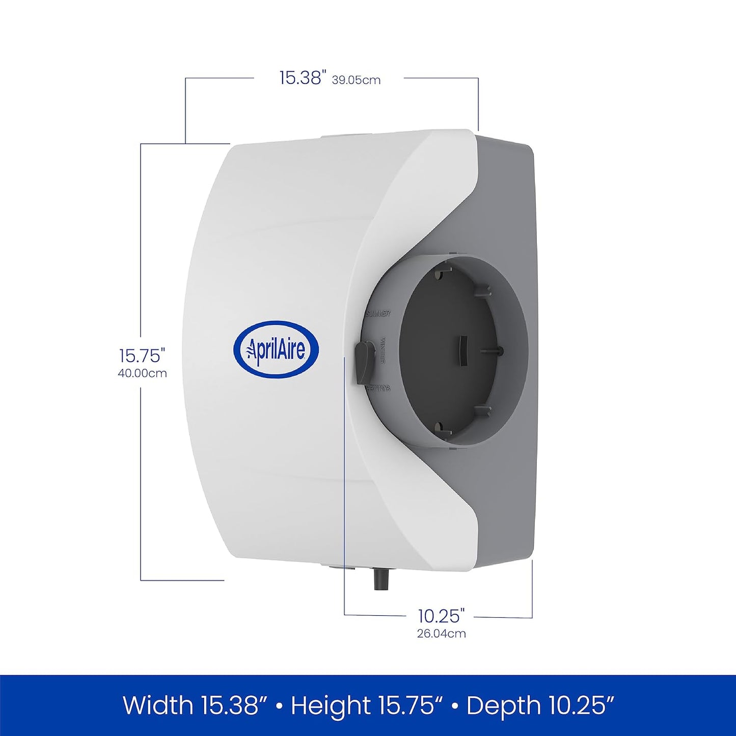 AprilAire 400M 17-gal. Whole-House Evaporative Humidifier with Manual Control for up to 5,000 sq. ft. + AprilAire Model 5843 Humidifier Installation Kit