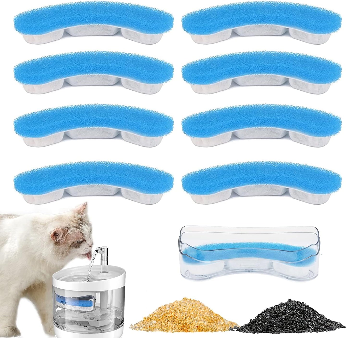 Cat Water Fountain Filters for WF050 & WF100 Cat Fountain, Pet Fountain Filters Replacement
