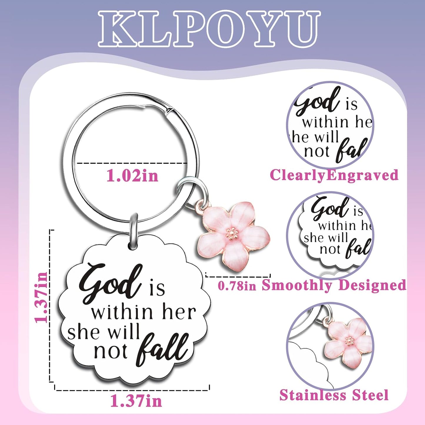 Christian Gifts for Women Inspirational Bible Verse for Friends Teen Girl Christian Keychain Spiritual Gifts Religious Biblical for Women Faith Based Gift Bible Accessories