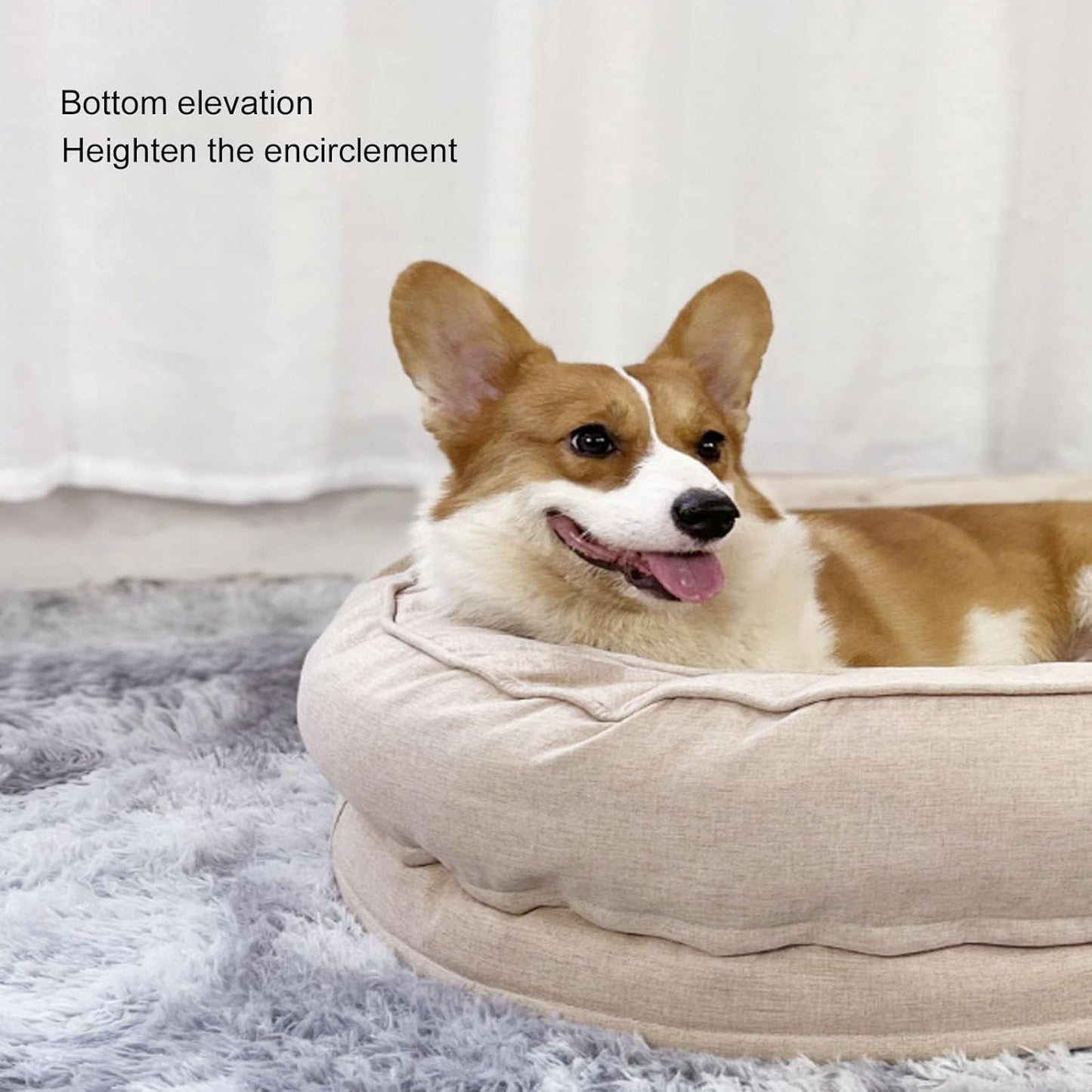 Dog Beds for Small & Medium Dogs, Memory Foam Dog Couch Bed with Washable Removable Cover, Bolster Pet Bed with Waterproof Lining Non-Slip Bottom, Soft Comfy Dog Sofa (Medium,Green) (Dark grey Small)