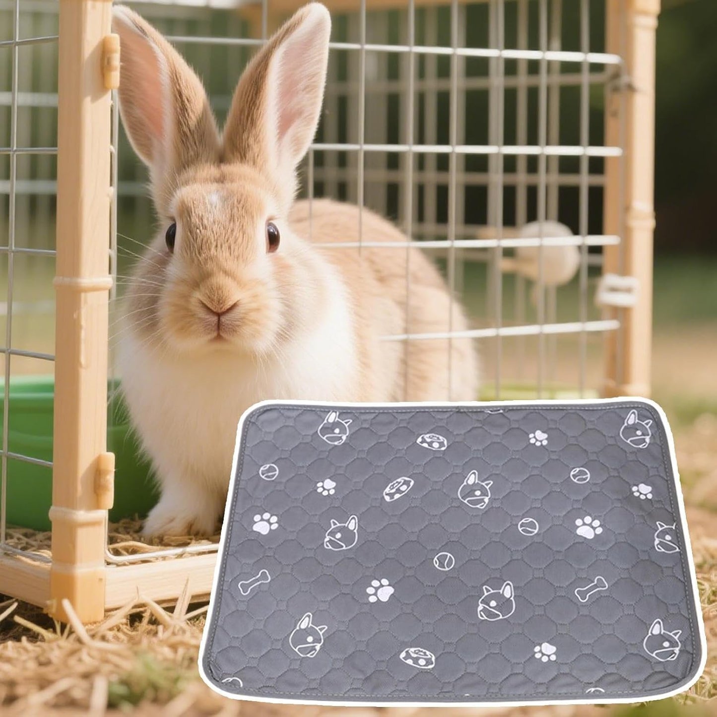 Pet Pee Pads | Urine Training Pads for Dogs,Non-Slip Washable Liners Floor Protector Pet Supplies for Potty Training Cage Liter Box Cat Bunny Small Animals Doggie