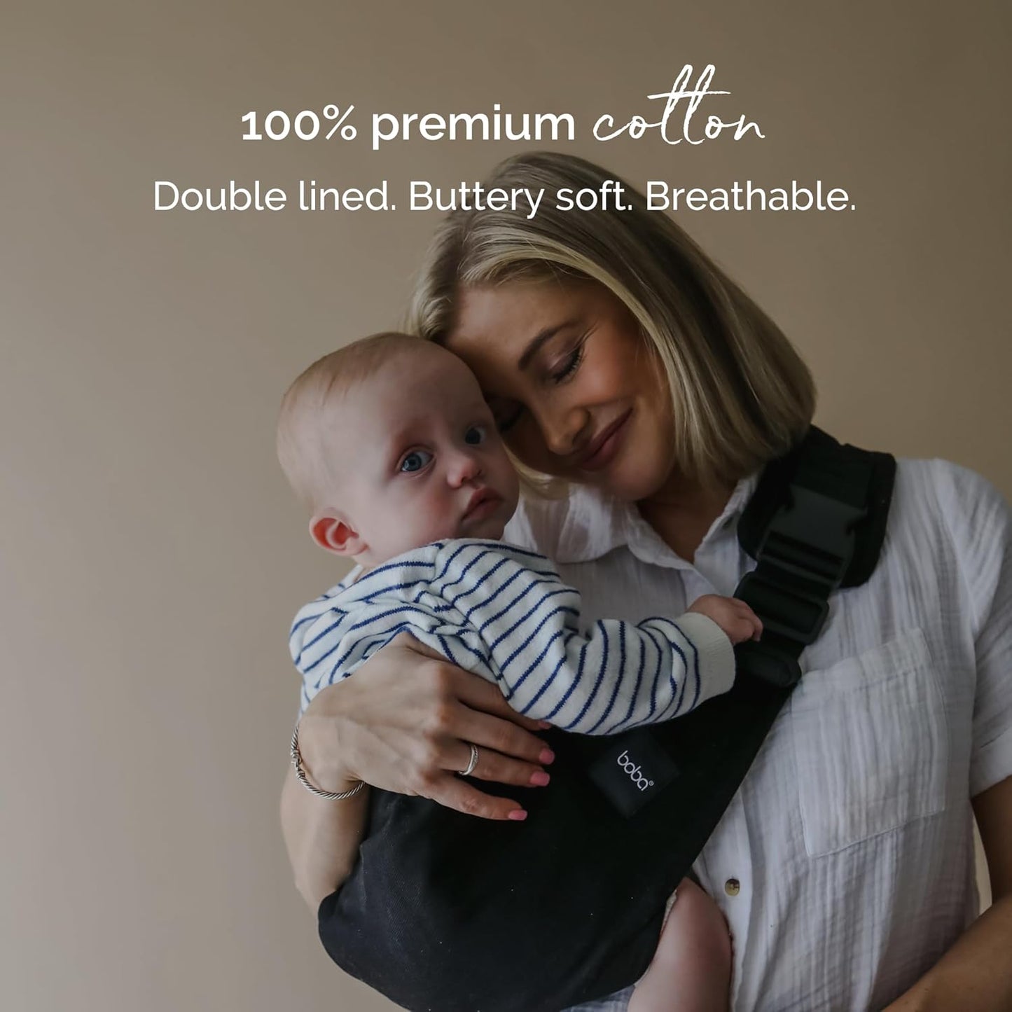 Boba Buddy Toddler Carrier Sling - 100% Cotton Baby Sling Carrier Toddler, Ergonomic with Adjustable Straps, Safety Buckle and Roomy Seat, Includes Matching Carry Bag (9–48 Months/18-44 lbs) - Black
