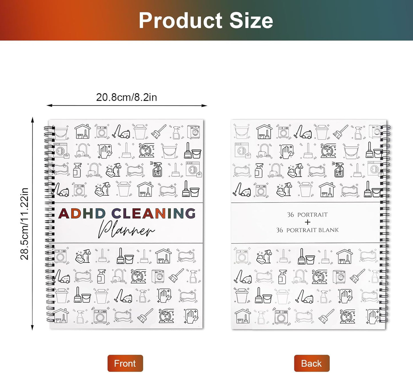 Adhd Cleaning Planner for Adults and Teens Adhd Cleaning and Organizing Planner Cleaning Schedule and Checklist Notebook List Daily Weekly Monthly for Home Chore Chart Adhd Daily Planner