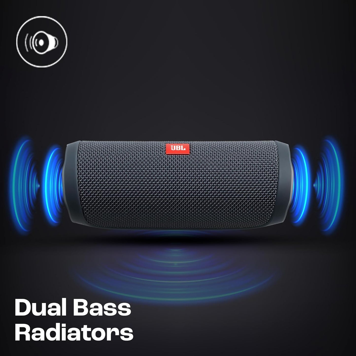 JBL Flip Essential 2 - Portable Bluetooth Speaker, powerful sound and deep bass, IPX7 waterproof, 10 hours of playtime for home, outdoor and travel (Gun Metal)