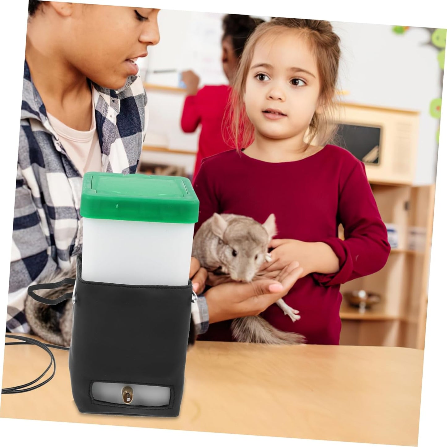 1Set 1L Heated Pet Water Bowl Heated Water Bottle Dispenser for Rabbit Cat Hamster Guinea Pigs Ferrets Birds Mouse Cockatiel Rats Other Small Animal Pet No Drip No Leak No Mess Mount Drinker