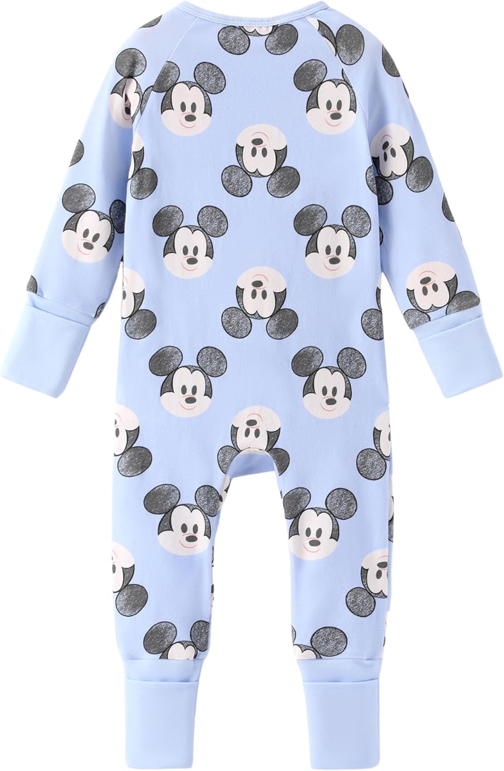 Disney Princess Ariel Belle Moana Mickey Minnie Baby Organic Cotton Footie Zipper Pajamas Newborn Infant Romper