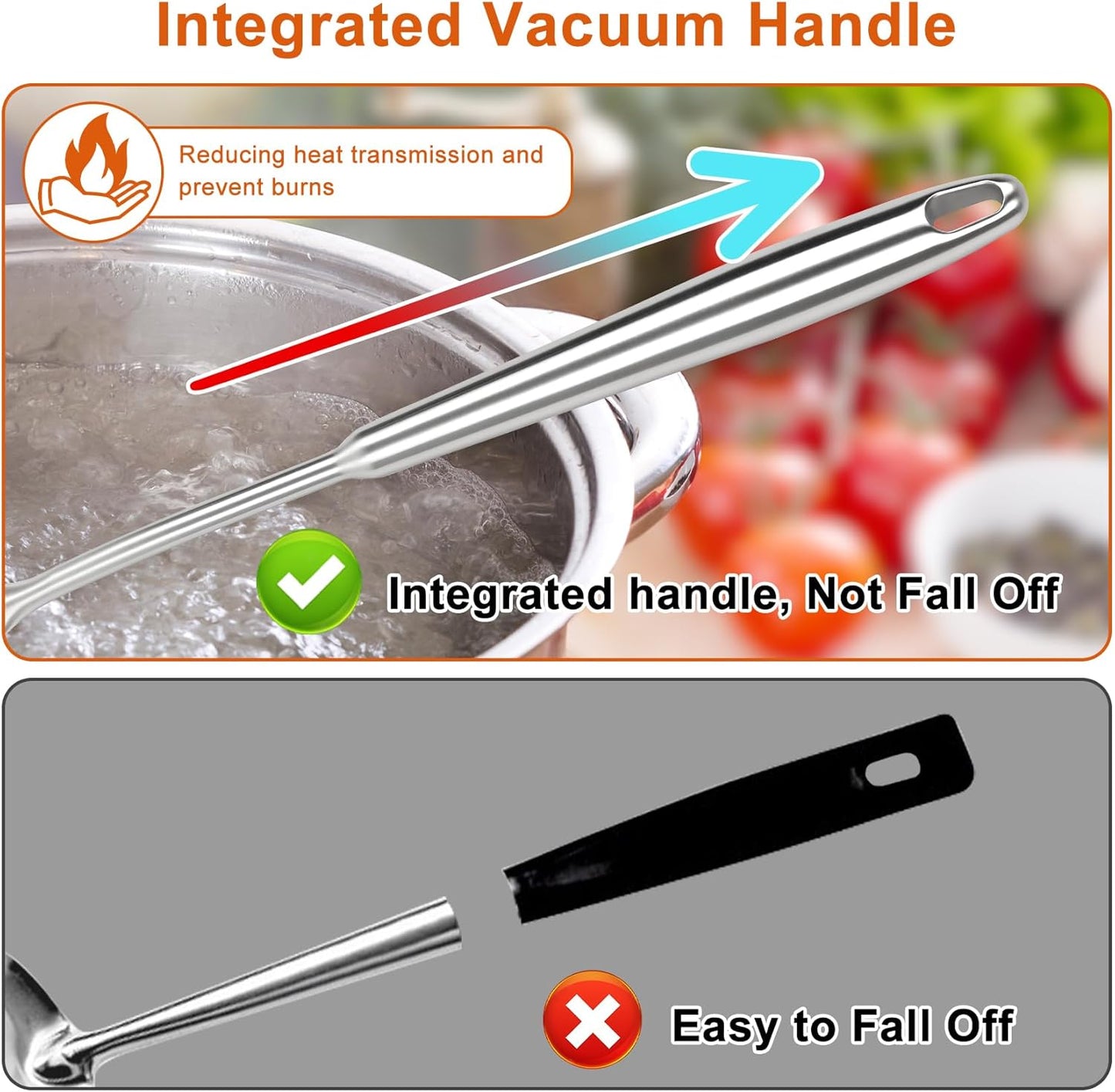 304 Stainless Steel Cooking Utensils Set, 16PCS Stainless Steel Kitchen Utensils Set, Metal Kitchen Utensils Set Include Meat Fork, Tongs, Turner, Soup Ladle, Dishwasher Safe