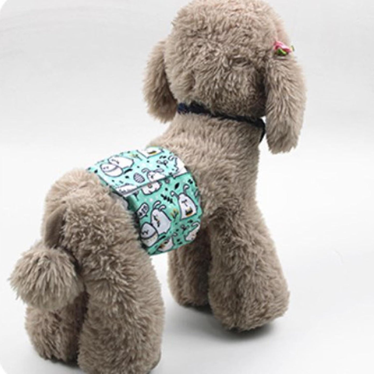 Male Dog Diapers Reusable Washable Super Absorbent Leakproof Adjustable Belly Bands for Male Dogs Pets Pee Wrap Nylon Material (Rabbit L)
