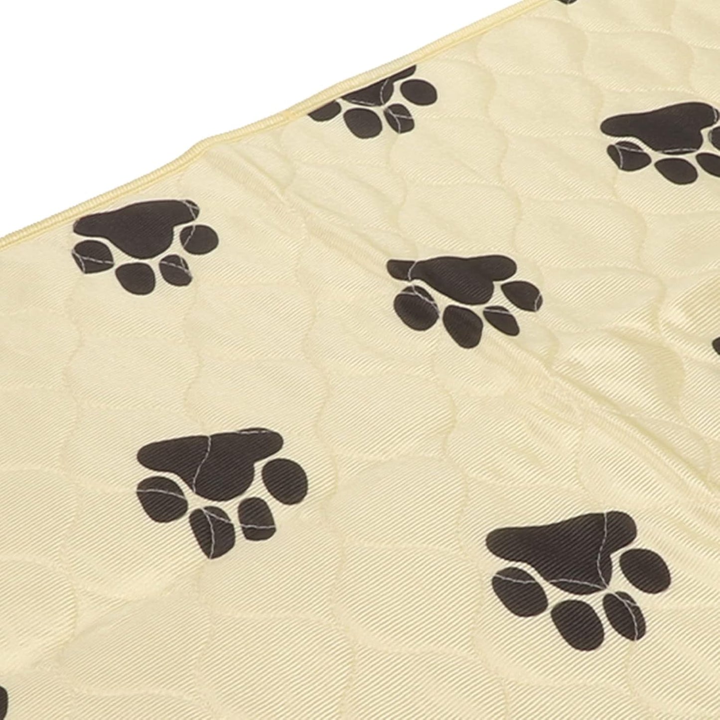 Washable Dog Pee Pad Absorbent Reusable Pet Training Pads for Dogs Cats Pets High Density Edge Wrapping Soft Surface Fabric Anti Slip Bottom Quilted Pattern Design Polyester Size (Beige)