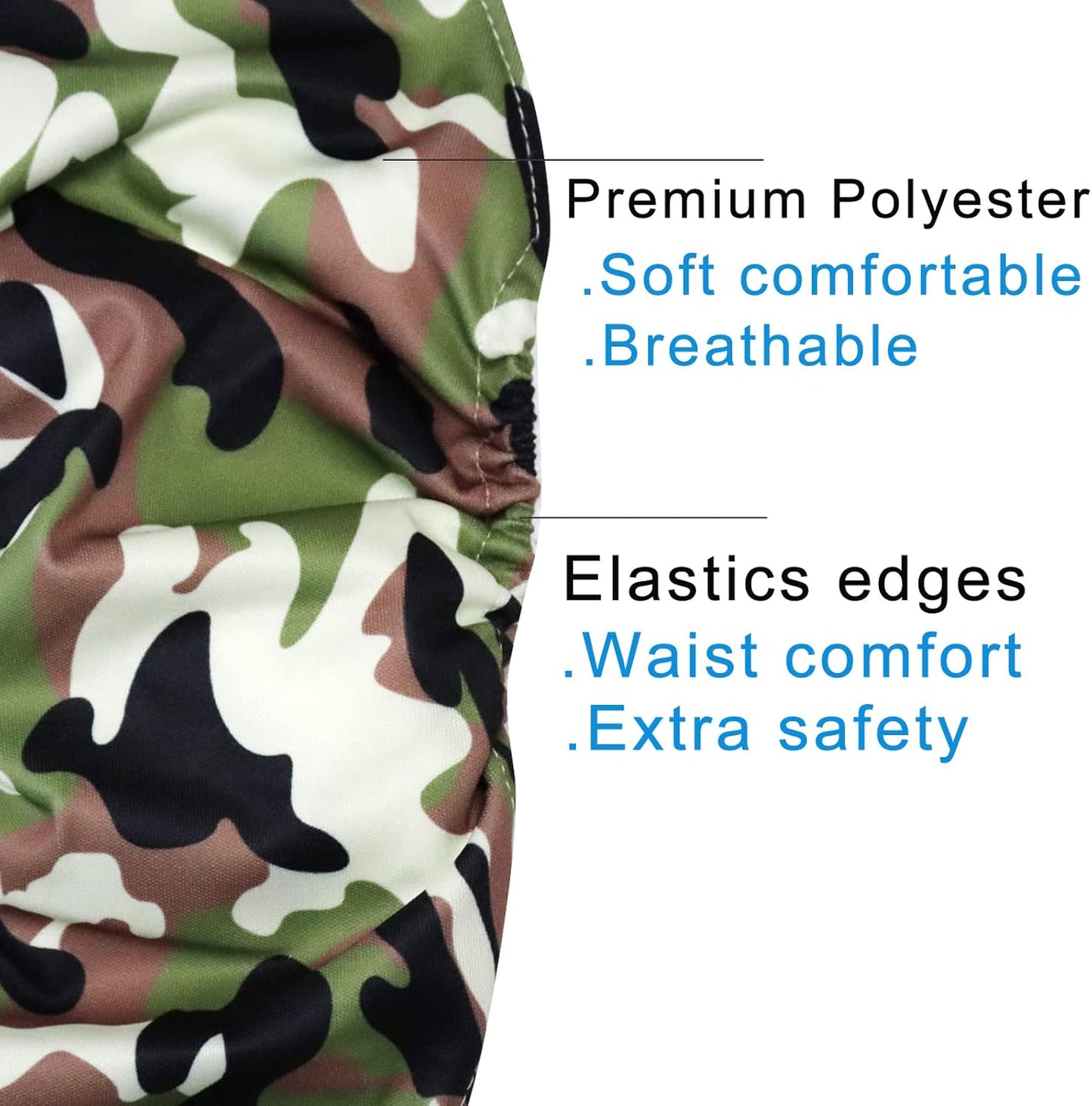 Reusable Belly Bands for Medium Dogs,3 Pack Premium Washable Dog Diapers Male Doggie Nappies Wrap Camo,L