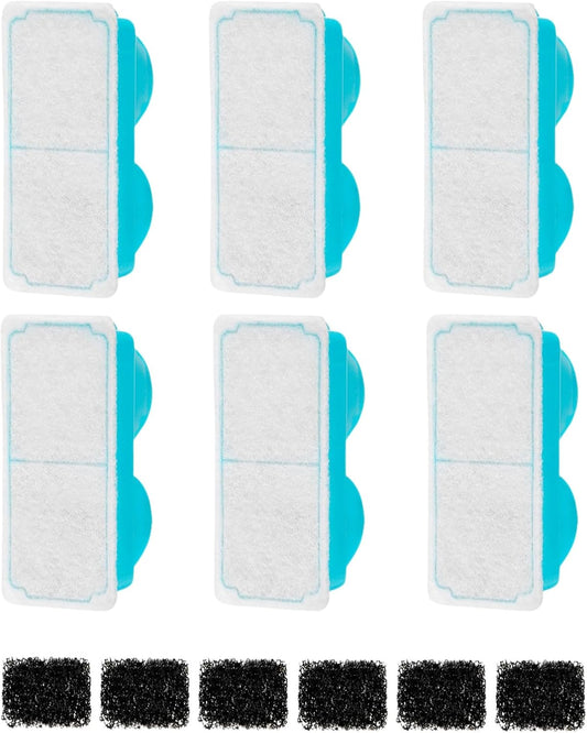 Cat Water Filter, Pet Fountain Replacement Filter, Sponge Filtration Set, Effective Multi-Layer Water Purifier for Indoor Cats Dogs Pet Drinking Fountain Daily Maintenance Home, Easy Installation
