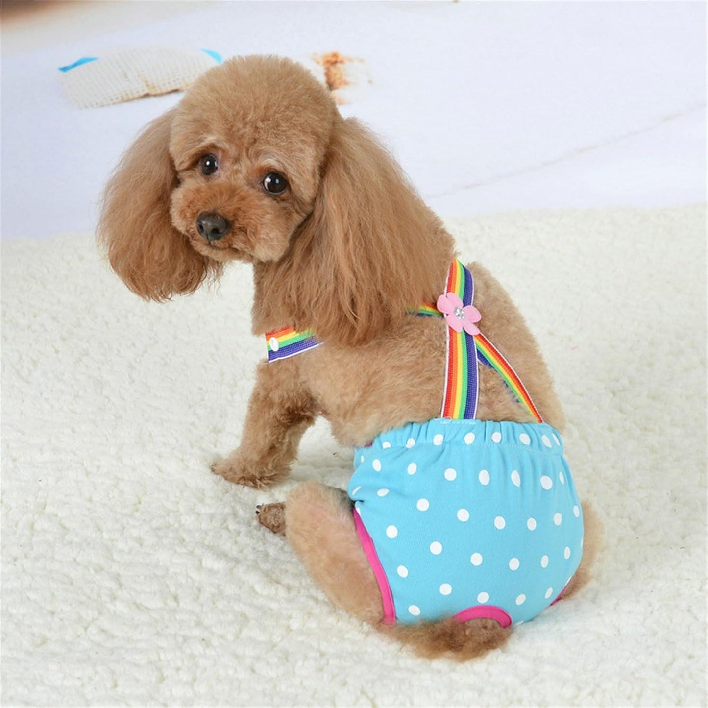 Cute Dog Suspenders Diaper Sanitary Panties for Girl Female Physiological Pantie Small Period Briefs Shorts Pet Diaper Sanitary Panties