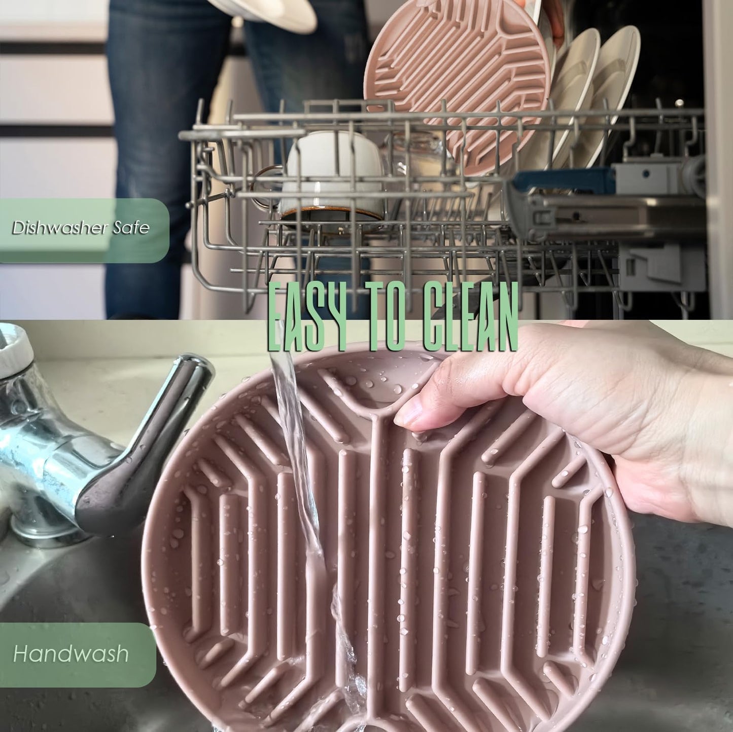 Slow Feeder Dog Bowls Anti-Choking Puzzle Pet Food Non-Slip Dog Feeding Slow Down Pet Eating Speed for All Breeds Pets,Dishwasher & Microwave Safe (Labyrinth Pattern-Pink)