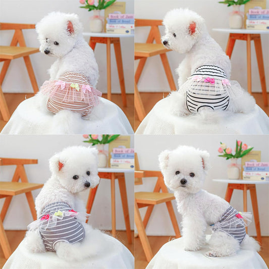 Washable Female Dog Sanitary Pants Physiological Diaper Shorts for Small Breeds to Keep Bedding and Hygienic Dog Diapers Pants