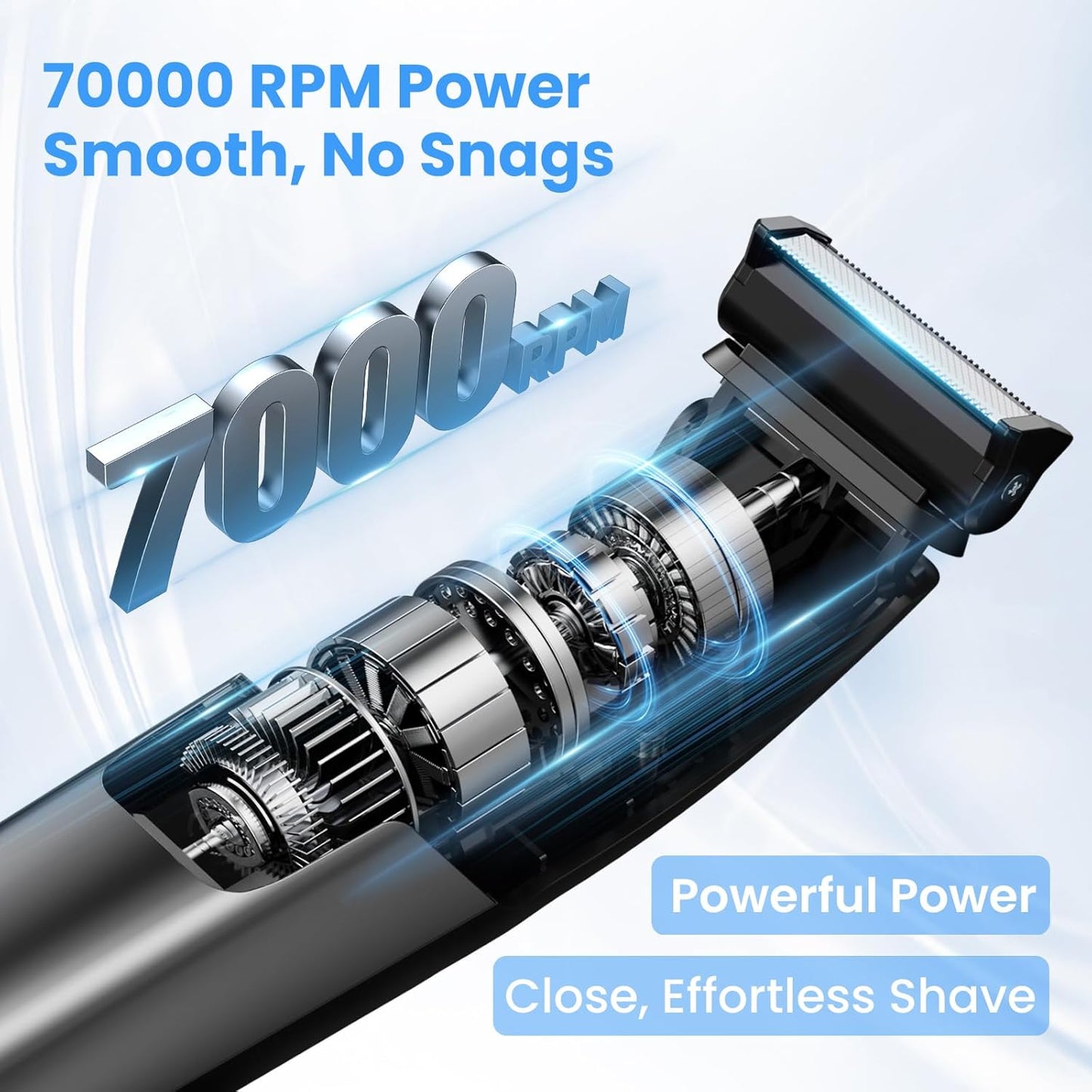 Beard & Body Hair Trimmer for Men, 3-in-1 Electric Shavers for Face Chest Arms, Legs, Travel Razors, Waterproof Wet/Dry Groomer