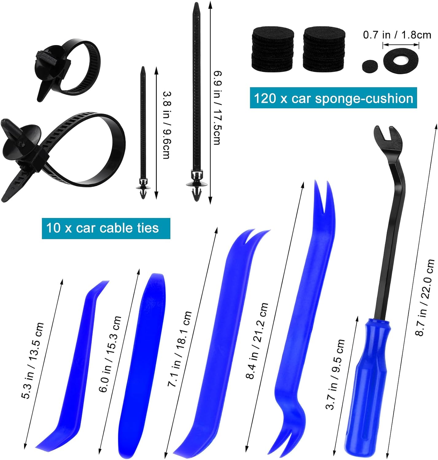 1365Pcs Car Push Retainer Clips Body Clips Plastic Fasteners Kit Fender Rivet Clips 44 Most Popular Sizes Nylon Auto Push Pin Rivets Set for Toyota GM Ford Honda Acura Chrysler,Blue