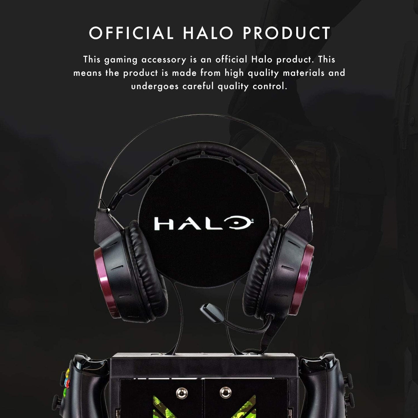 Numskull Official Halo Gaming Accessory Locker & Storage Stand – Holds 10 Games/DVDs, 4 Controllers, Headset, and Accessories – Durable & Compact Organizer – Official Halo Merchandise