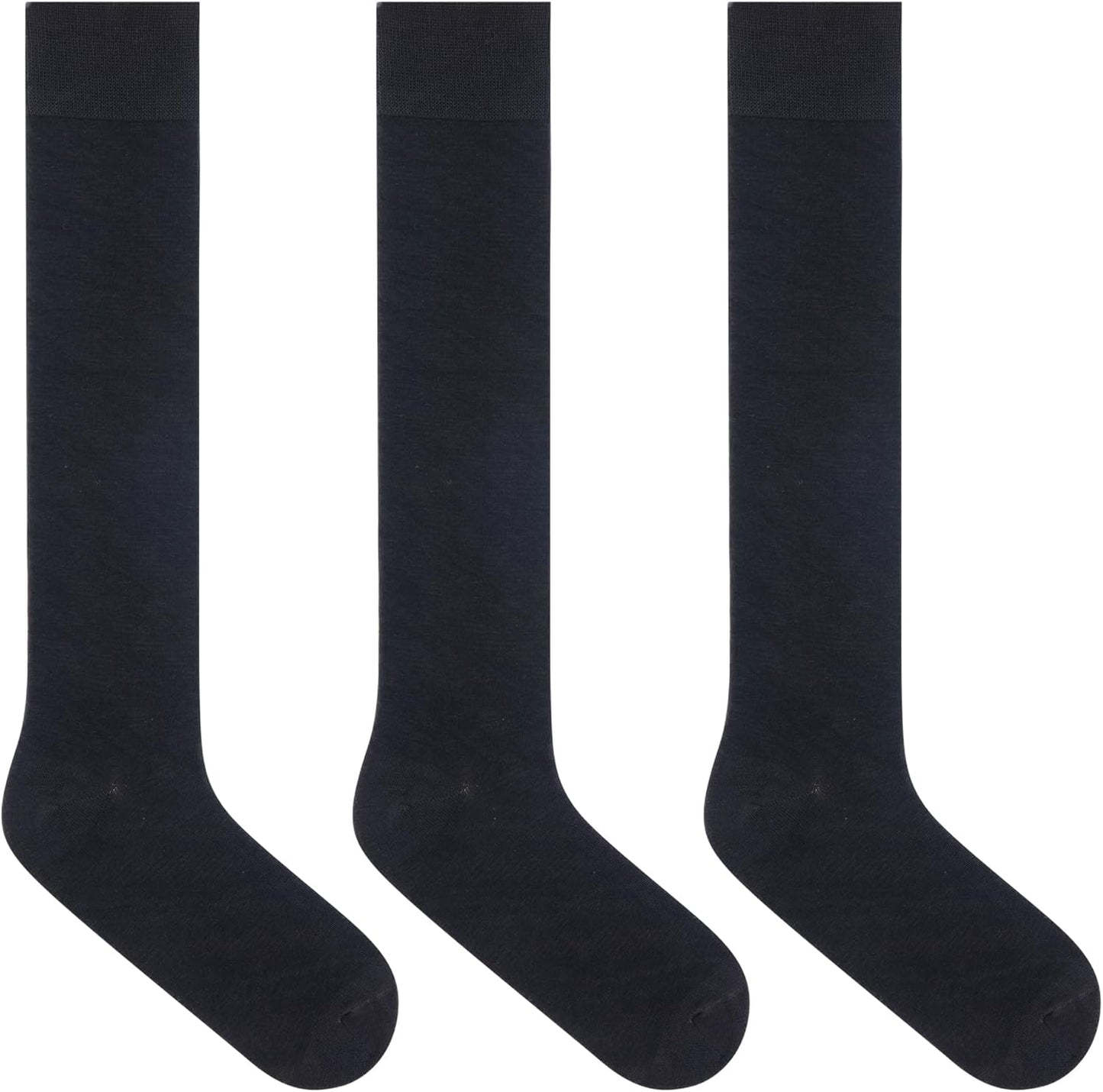 3 Pairs Men's Knee-High Dress Socks