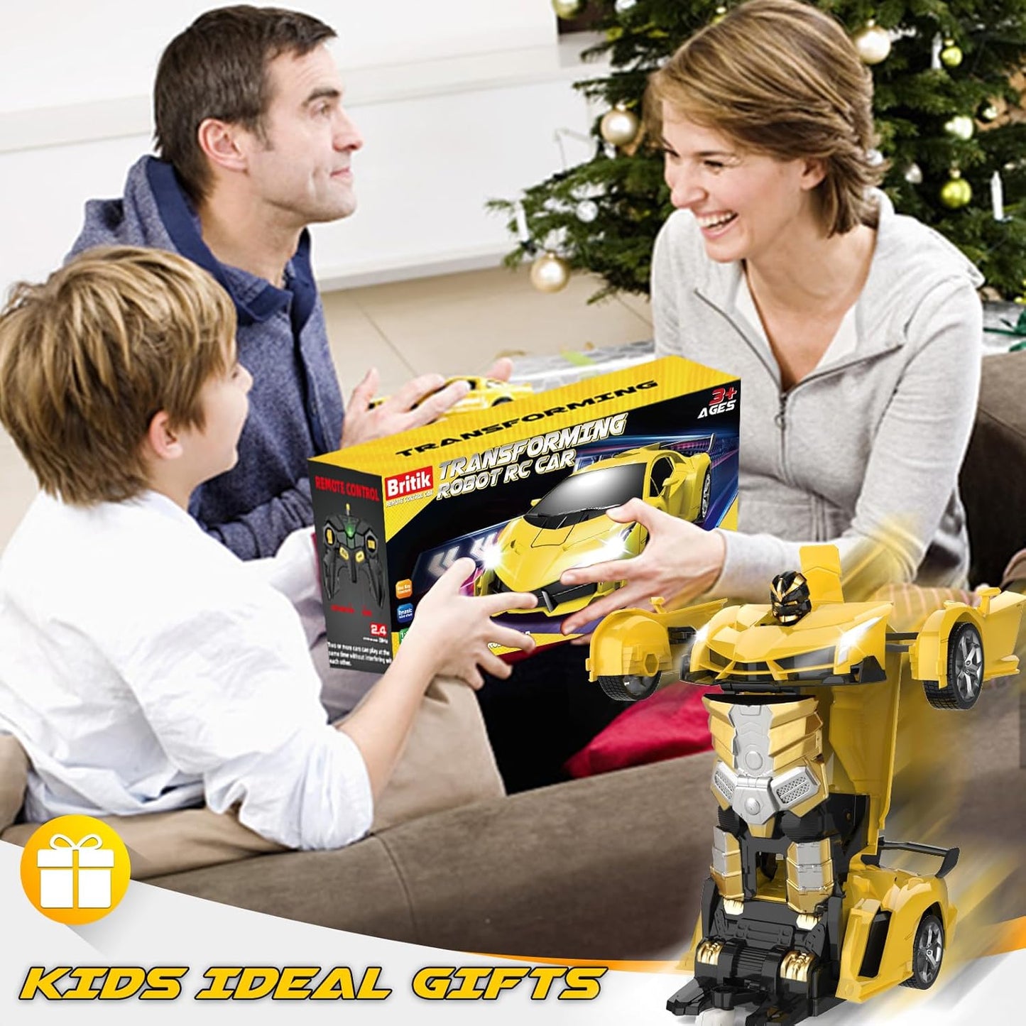 Transform Remote Control Car Toy for Kids 4 5 6 7 8, Remote Control Car for Boys 4-7, Transform Cars for Boys 4-6, Toy Car 5 Year Old Boy, Toys for 3 4 5 6 7 8 9 10 11 12 Years Old Boy