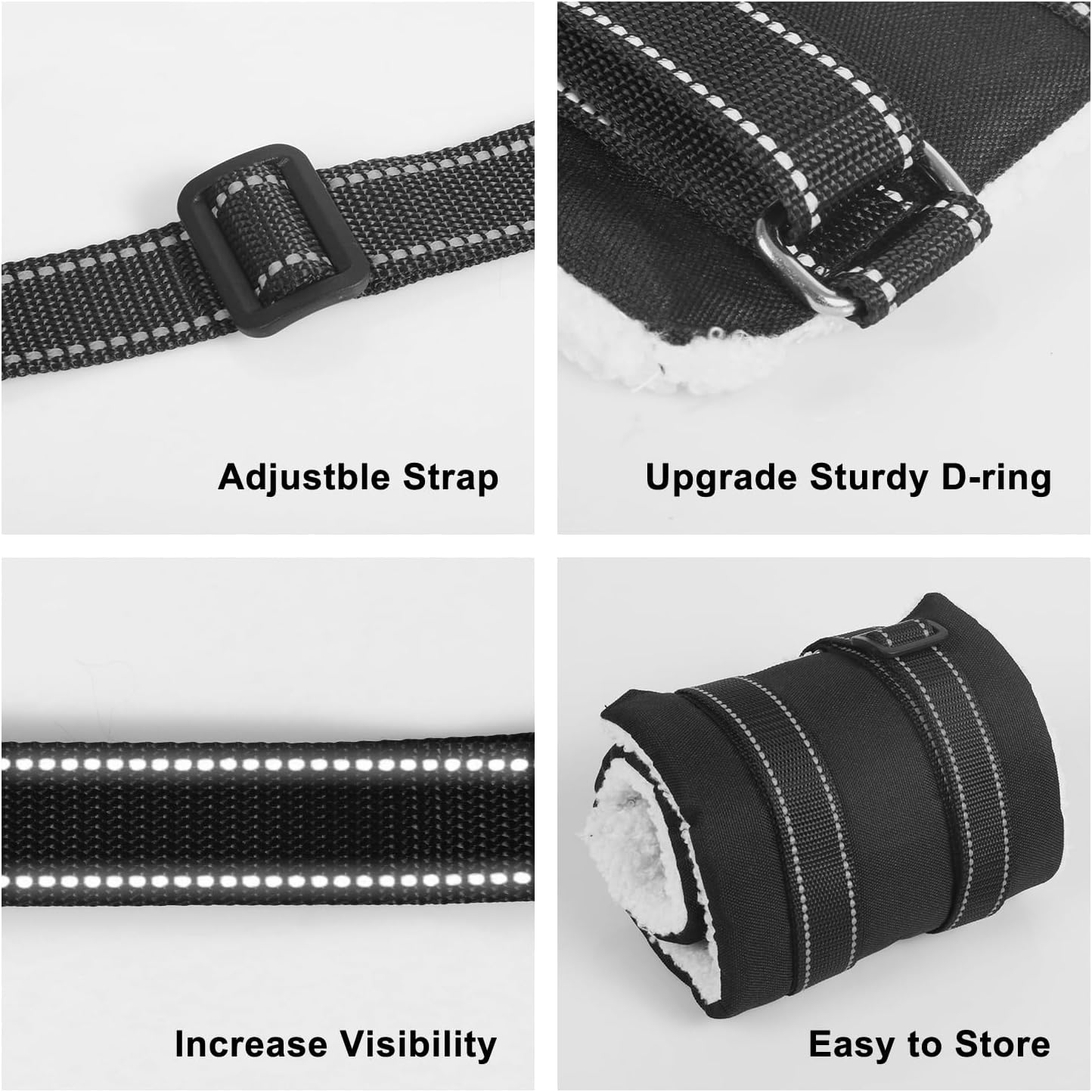 FEimaX Portable Dog Sling for Back Legs Adjustable Harness for Dogs Hind Leg Support Soft Lift Support and Rehab Harness for Weak Rear Legs Help Injured Disabled and After Surgery Dogs Small to Large