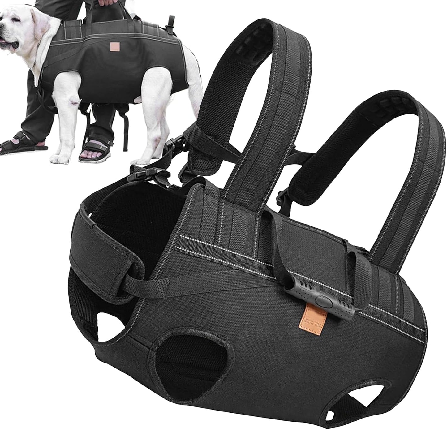 Dog Lifting Harness | Adjustable Carrying Sling | Dog Support Sling | for Large Breed Senior Elderly Rehabilitation Mobility Aid Daily Walk Travel Hiking