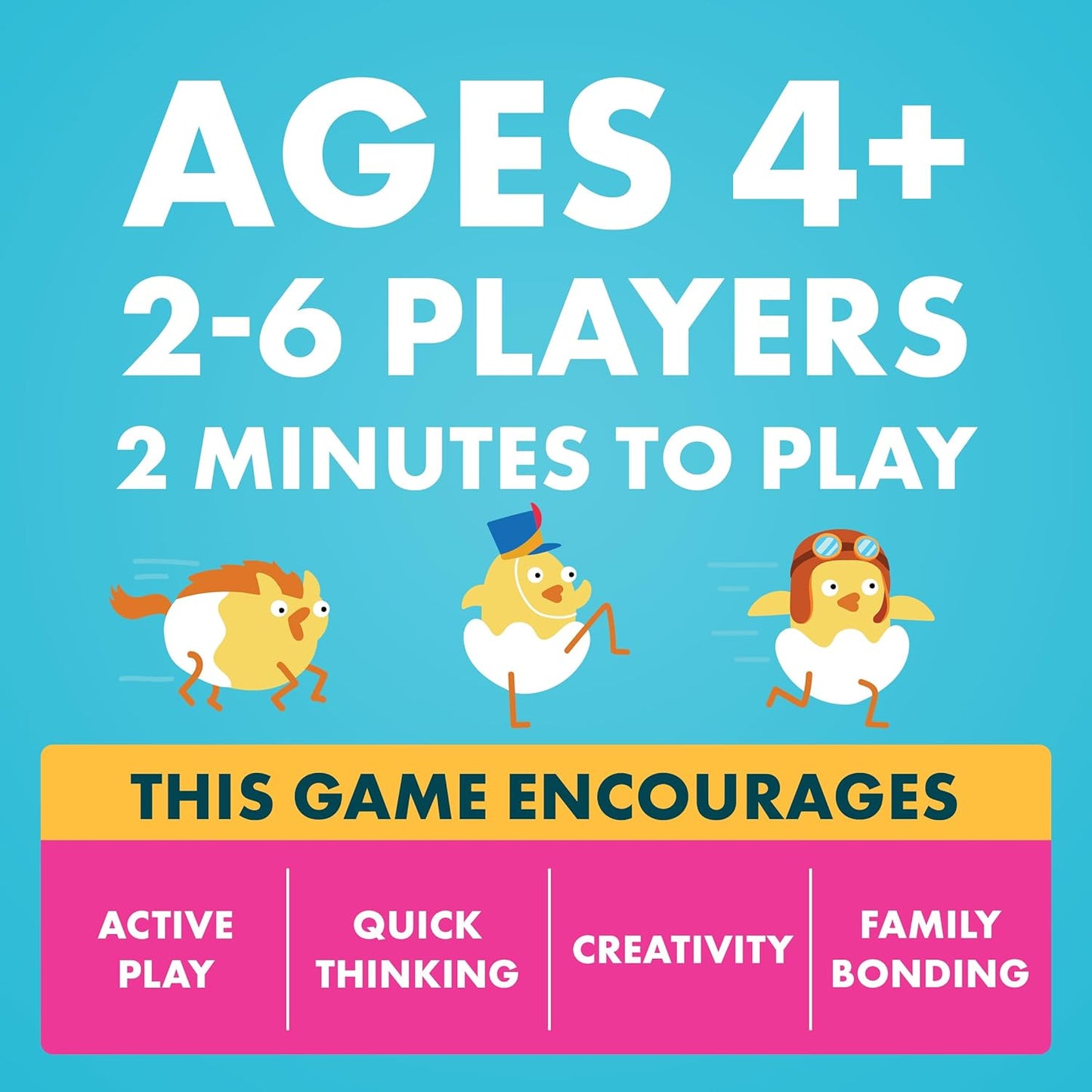 Exploding Kittens Hurry Up Chicken Butt 2-6 Players - Ages 4+ - 2 Minutes to Play - Hot Potato Style Card Game - Fun Card Game, Family Game Night, Creative Kids Game