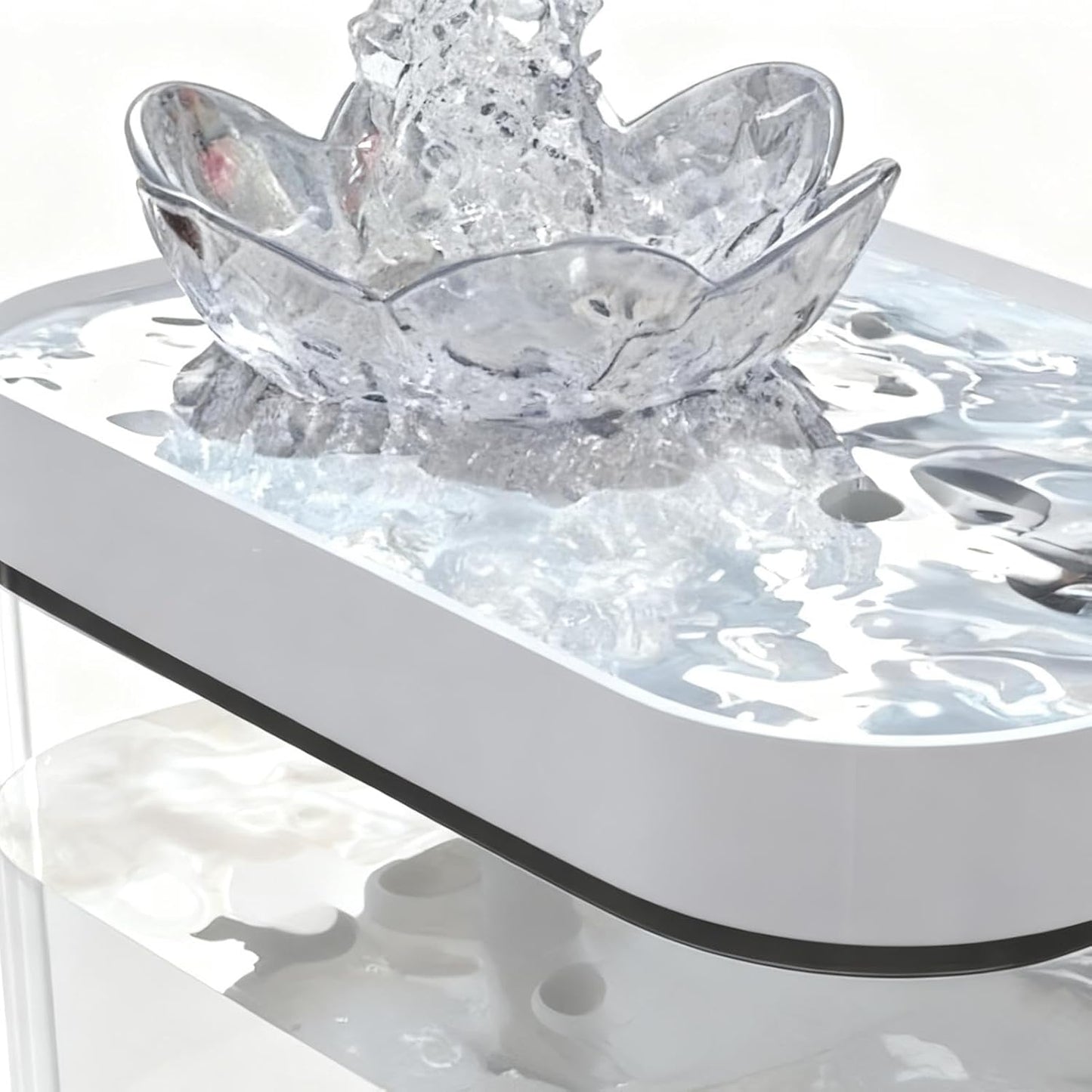 Cat Water Fountain - USB Rechargeable Filter Dispenser, Silent Automatic Cat Water Fountain, Continuous Fresh Flow, Easy to Use Pet Hydration, for Indoor Home Kitten Dog, 4.72x4.72x6.29inch