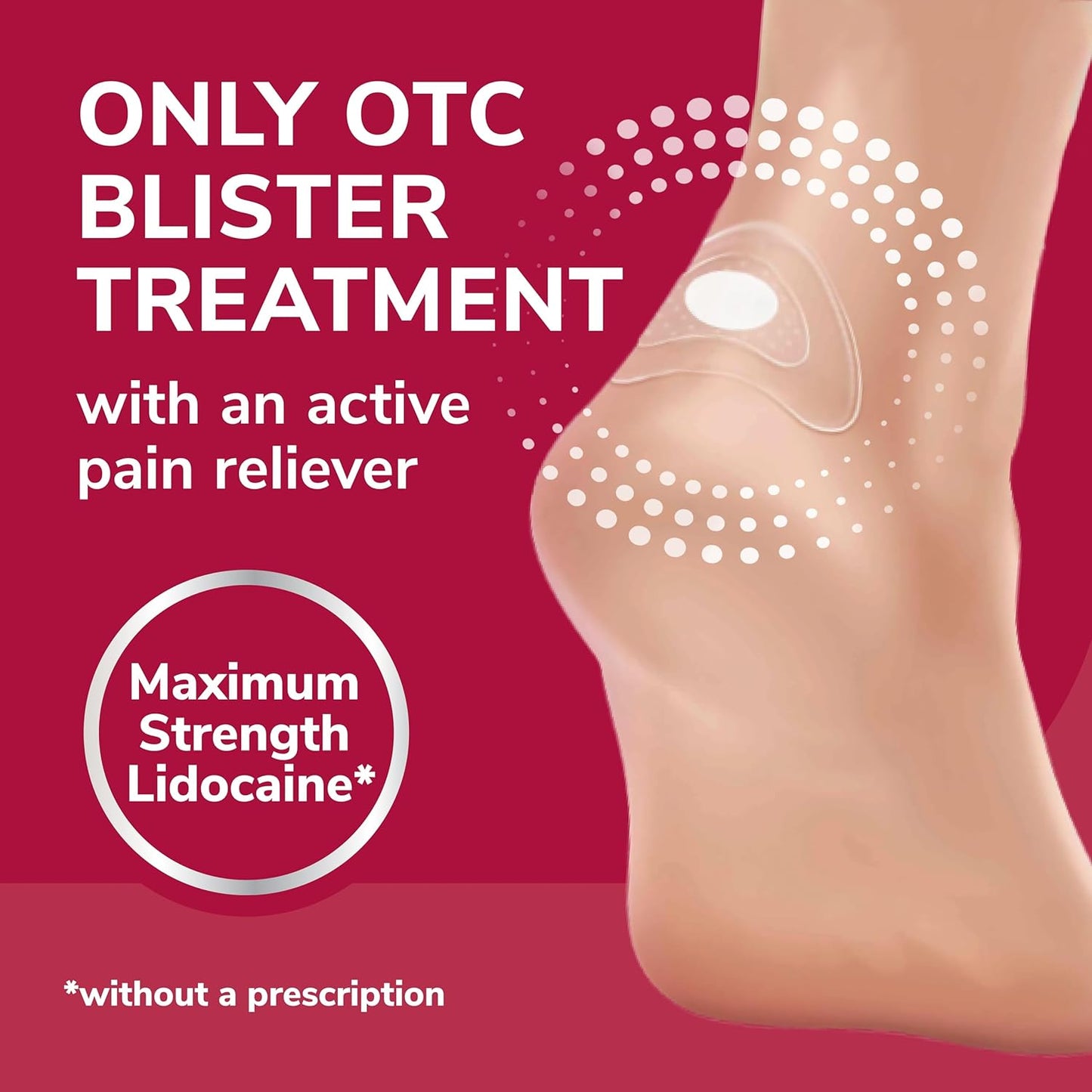 Dr. Scholl’s Blister Pain Relief Complete Kit, 8 ct - The Only Blister Treatment with an Active Pain Reliever, Seal & Heal Bandages with Hydrogel Technology, Blister Pads, 4% Lidocaine to Numb Pain