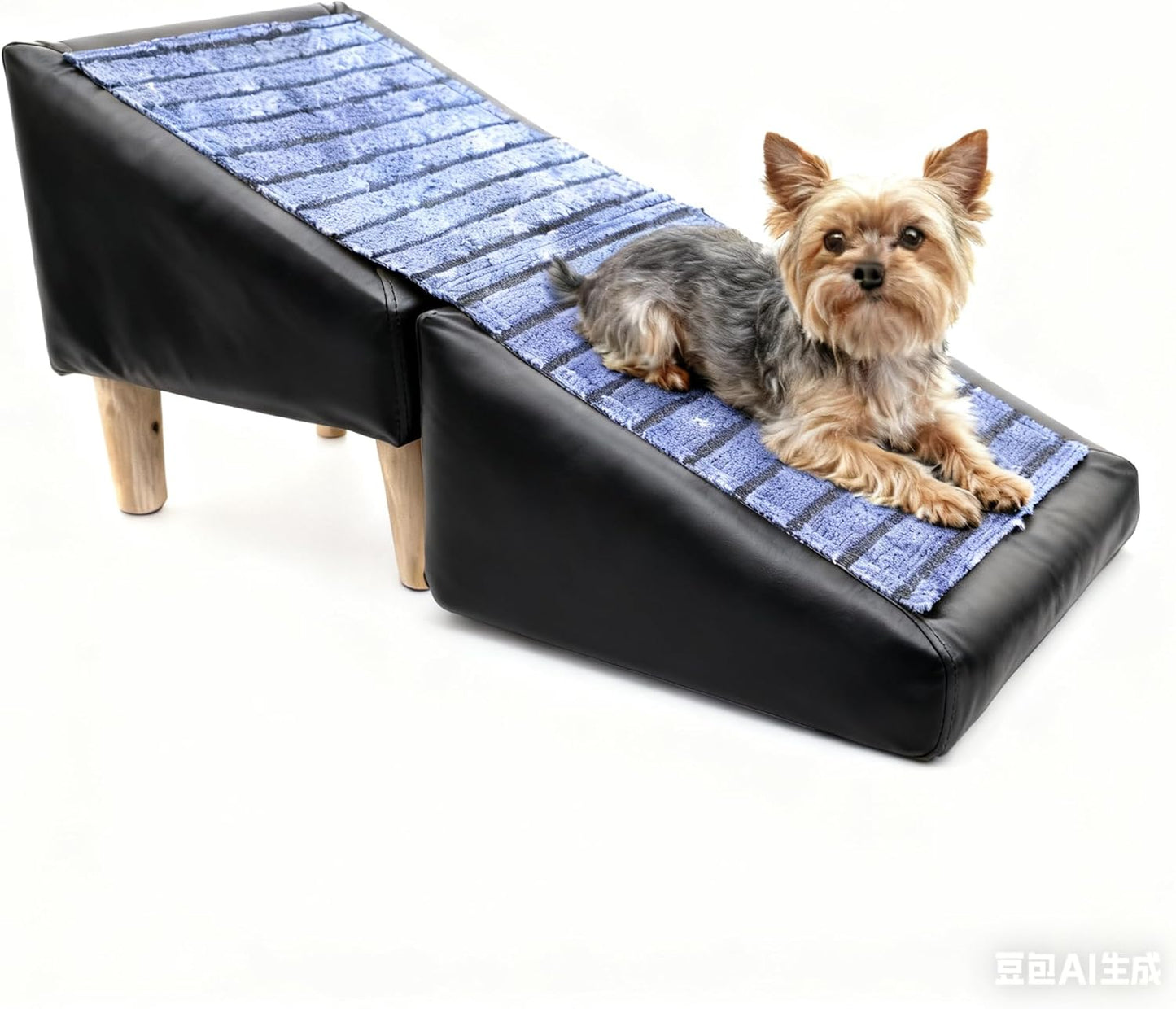 Dog Steps for Bed & Couch, Dog Stairs for Small Dogs - Foldable 2-in-1 Pet Steps with Step Stool Function, Non-Slip Pet Ladder for Cats (Black)