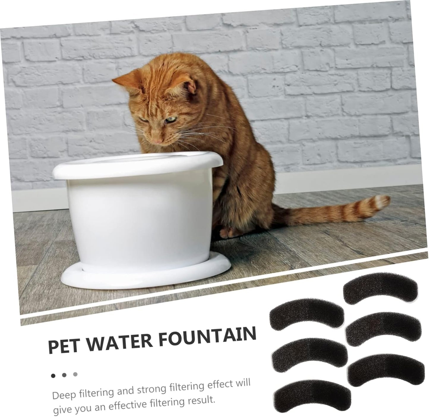 SUPVOX Pet Water Dispenser Filters Replacement for Cat Water Fountain and Dog Fountain Premium Deep Filtration Supplies for Fresh and Healthy Hydration 3.93X1.18X0.78 Inch