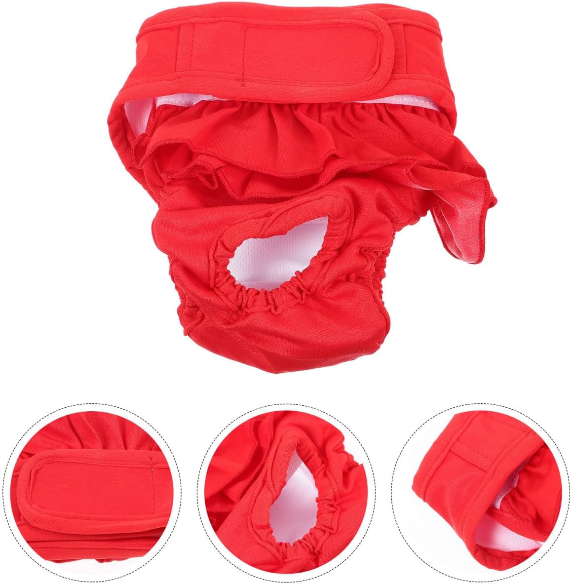 Toyvian Dog Sanitary Panties Washable Female Dog Diapers Leakproof Design Comfortable Period Pants for Girl Dogs Reusable Doggie Pants for Menstruation and Accidents