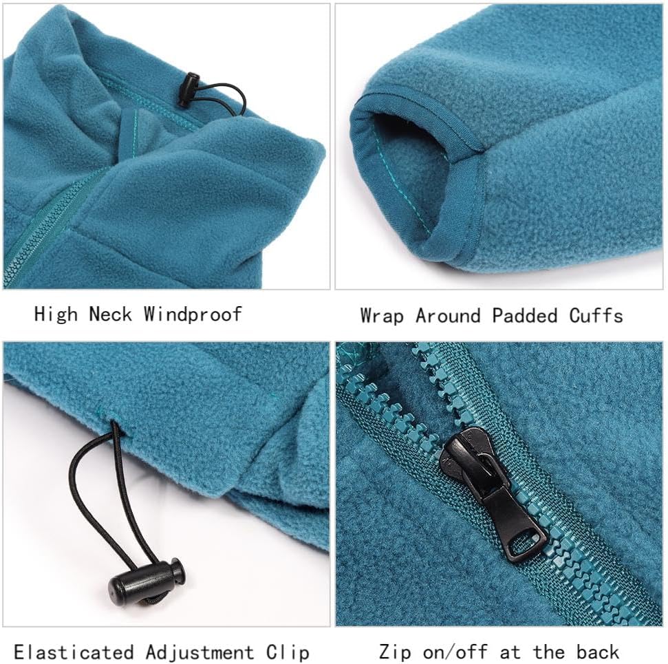 Winter Coat Dog Anxiety Relief Dog Comfort Soft Fleece Pullover Pajamas for Walking Hiking Travel Sleep XXXL Turquoise Green