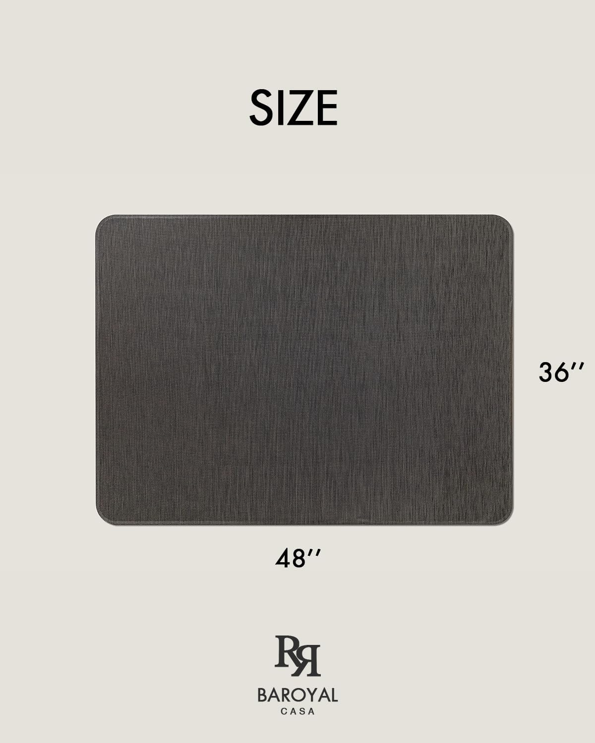 Office Chair Mat for Hardwood Floor Under Desk Computer Rolling Chair Mat for Wood/Tile Floor Non-Slip Heavy Duty Desk Rug PVC Plastic Hard Floor Protector 36" x 48" (Espresso)