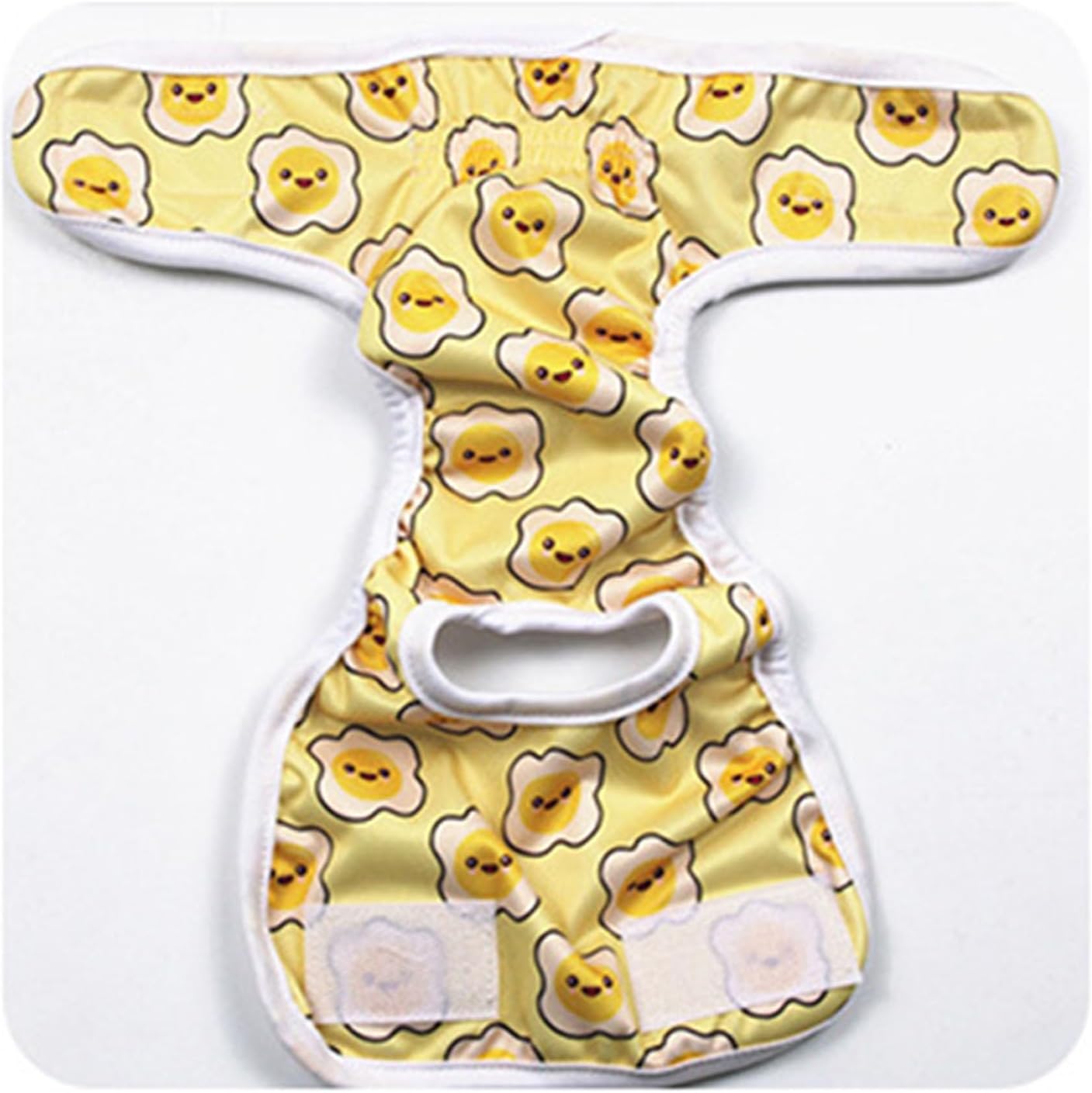 Dog Sanitary Pants Adjustable Leakproof Reusable Dog Physiological Shorts Female Dog Diapers for Outdoor Polyester (Sun Face Printing S)