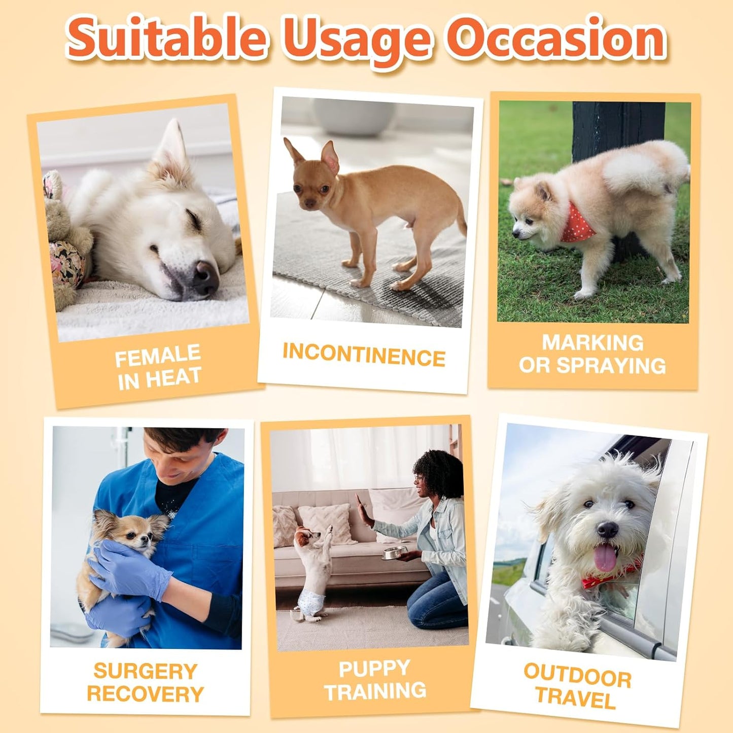 Pet Soft Dog Diapers Female - Disposable Puppy Diapers, Cat Diaper 12pcs Small