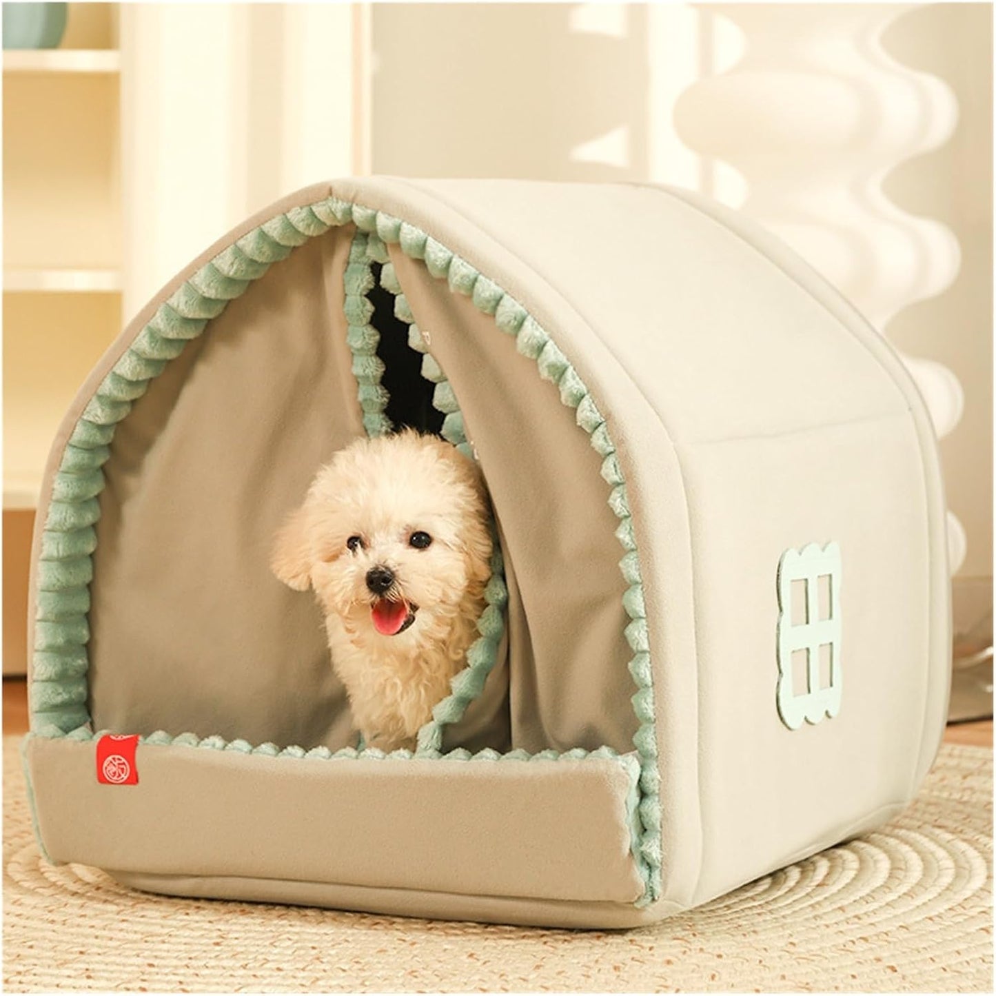 Dog House to Keep Small Dogs Warm in Winter, Enclosed pet Dog Bed, cat, Four-Season(S:39 * 36 * 36cm)